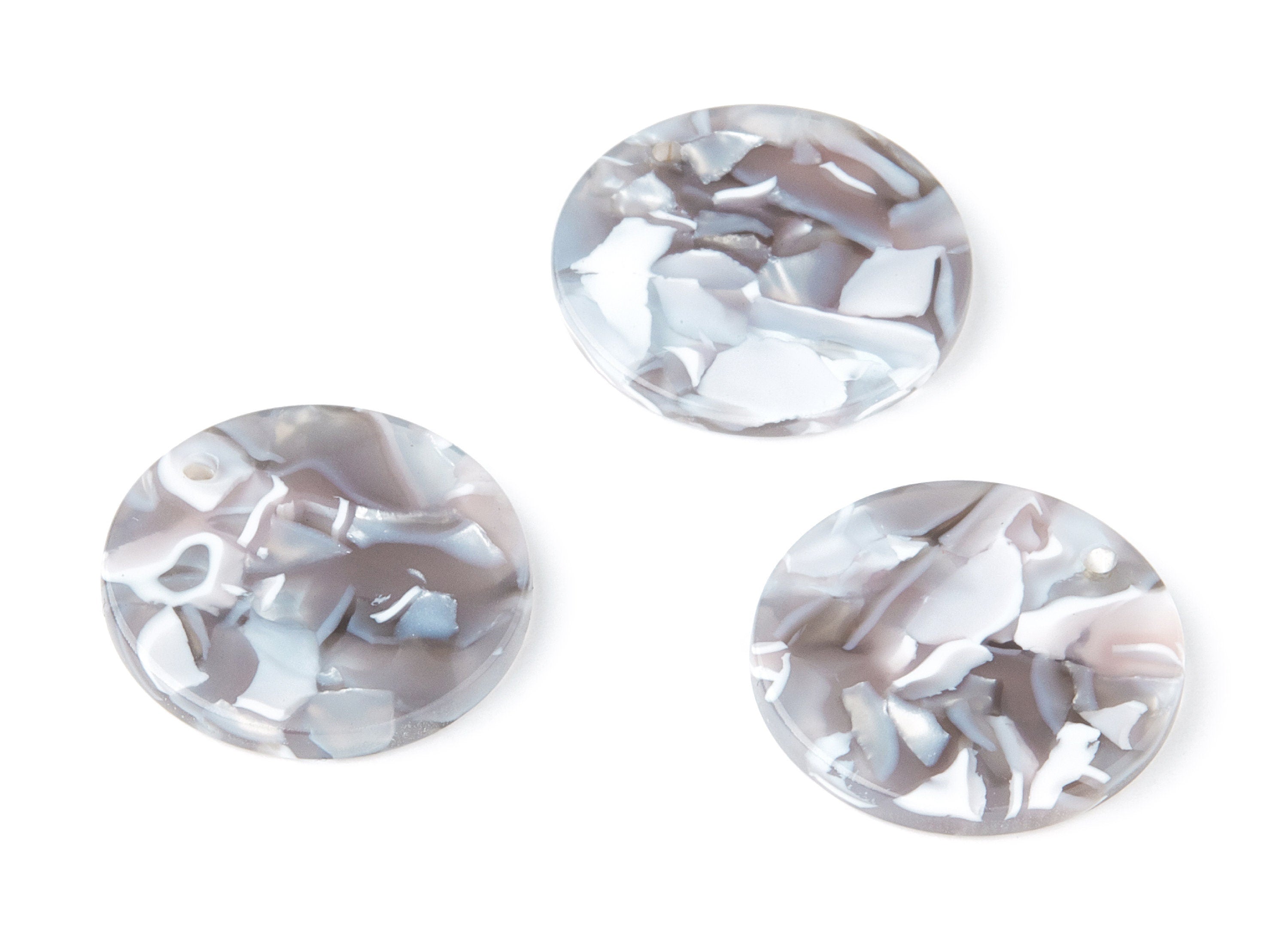 Acetate Round Charms - Coin Earrings and Pendant - Earring Findings - Jewelry Supplies - Color Code: A20 - 23.8x23.8mm - AC1076L - DOMEDBAZAAR