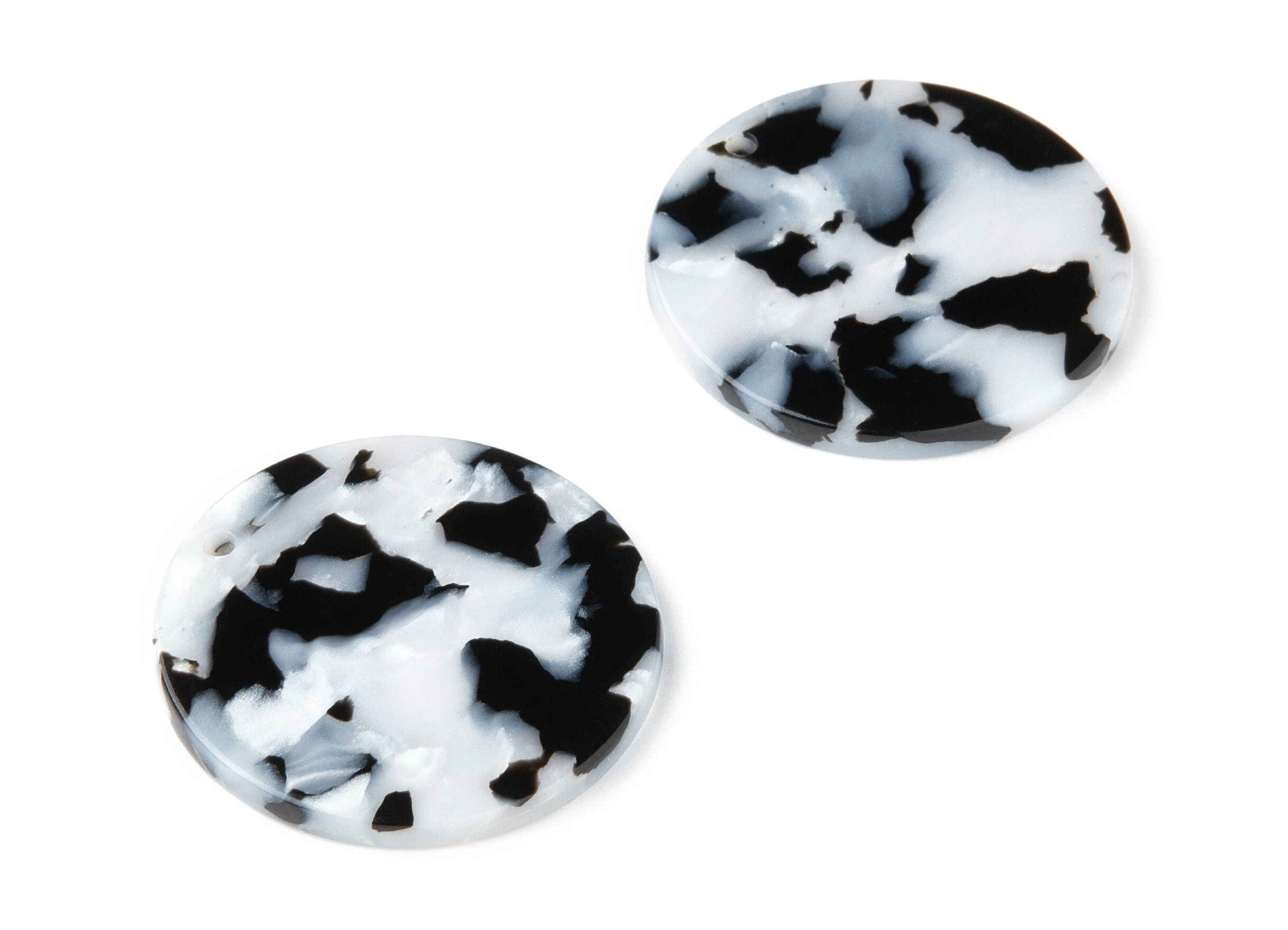 Acetate Round Earring Charms - Circle Shaped Pendant - Earring Findings - Jewelry Supplies - Color Code: A15 - 29,78x29,78x2,7mm - AC1330A - DOMEDBAZAAR