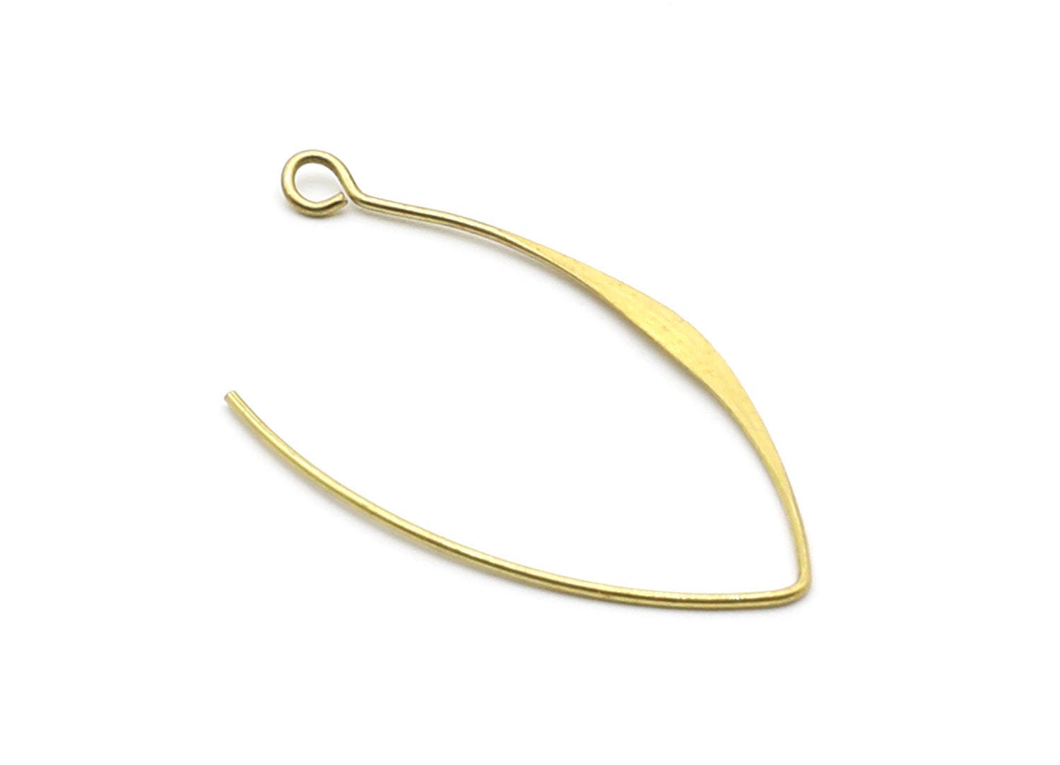 Brass Earring Wire - Raw Brass Ear Wire - Earring Findings - Jewelry Supplies - 36,5x19,18x0,7mm - PP1402 - DOMEDBAZAAR