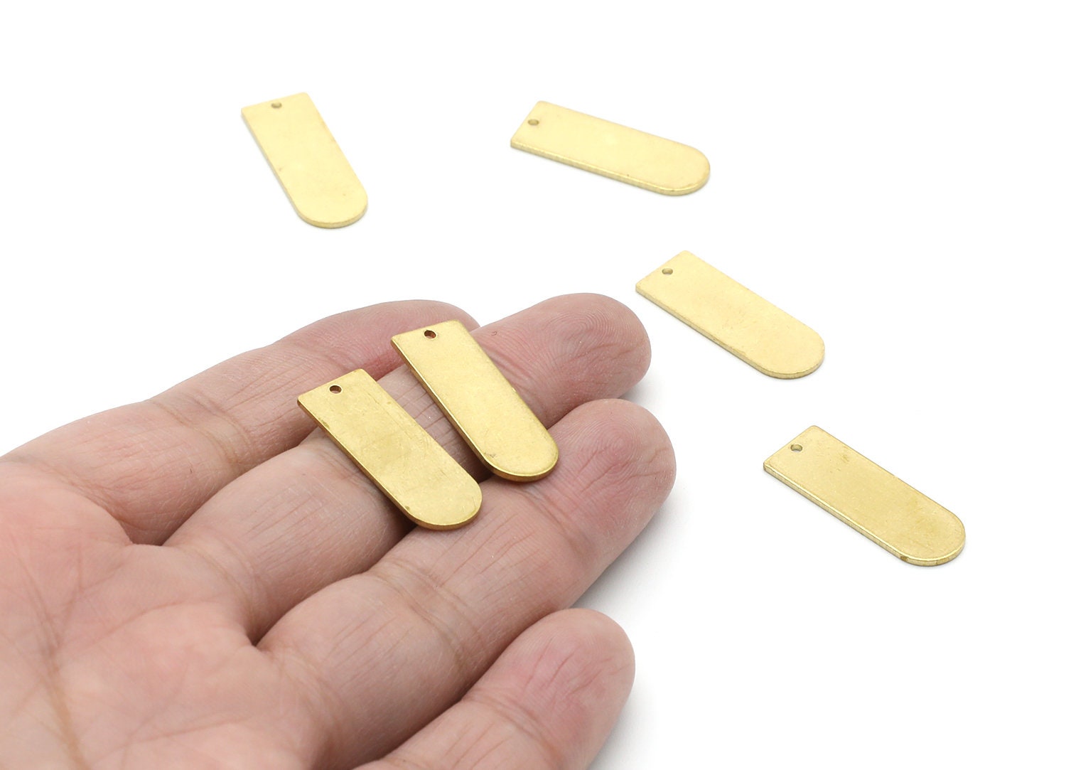 Personalized stamping blank - Brass Stick Charms - Stick Shpaed Raw Brass Connector - Geometric Charm - 26,4x9,65x1mm - PP1406 - DOMEDBAZAAR