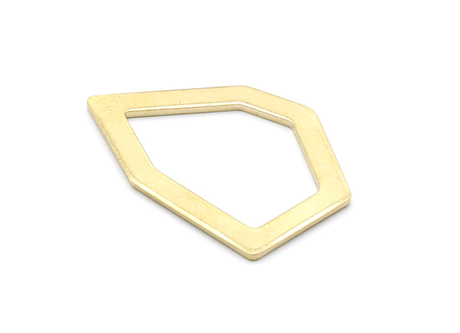 Brass Geometric Charms - Geometric Shaped Raw Brass pendant - Earring Findings - Jewelry Supplies - 29,09x20x1,03mm - PP1410 - DOMEDBAZAAR