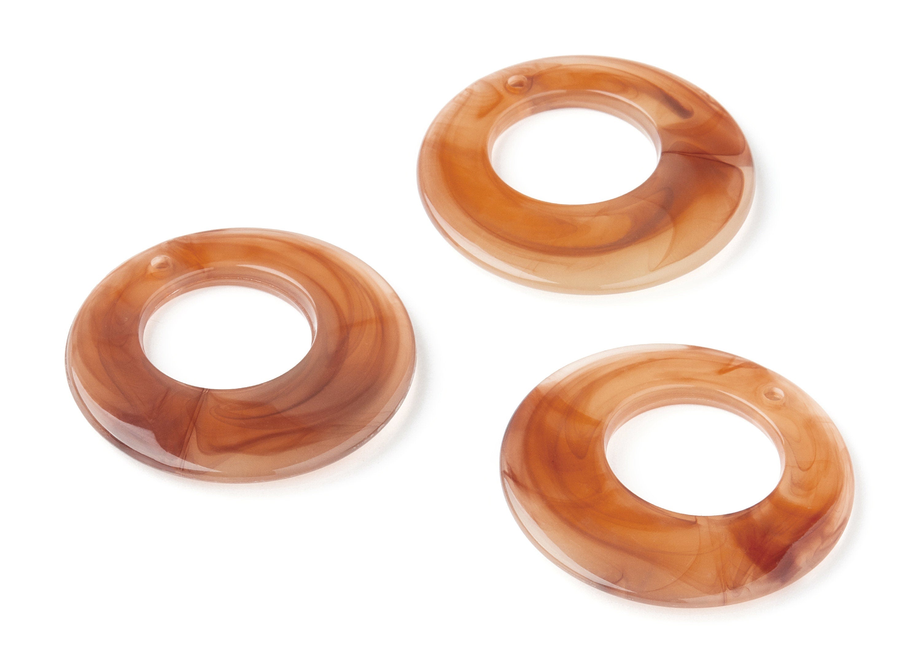 Resin Charms - Resin Earrings - Circle Shaped Earrings Charms - Earring Findings - Jewelery Making - 38x38x4,83mm - AC1275H - DOMEDBAZAAR