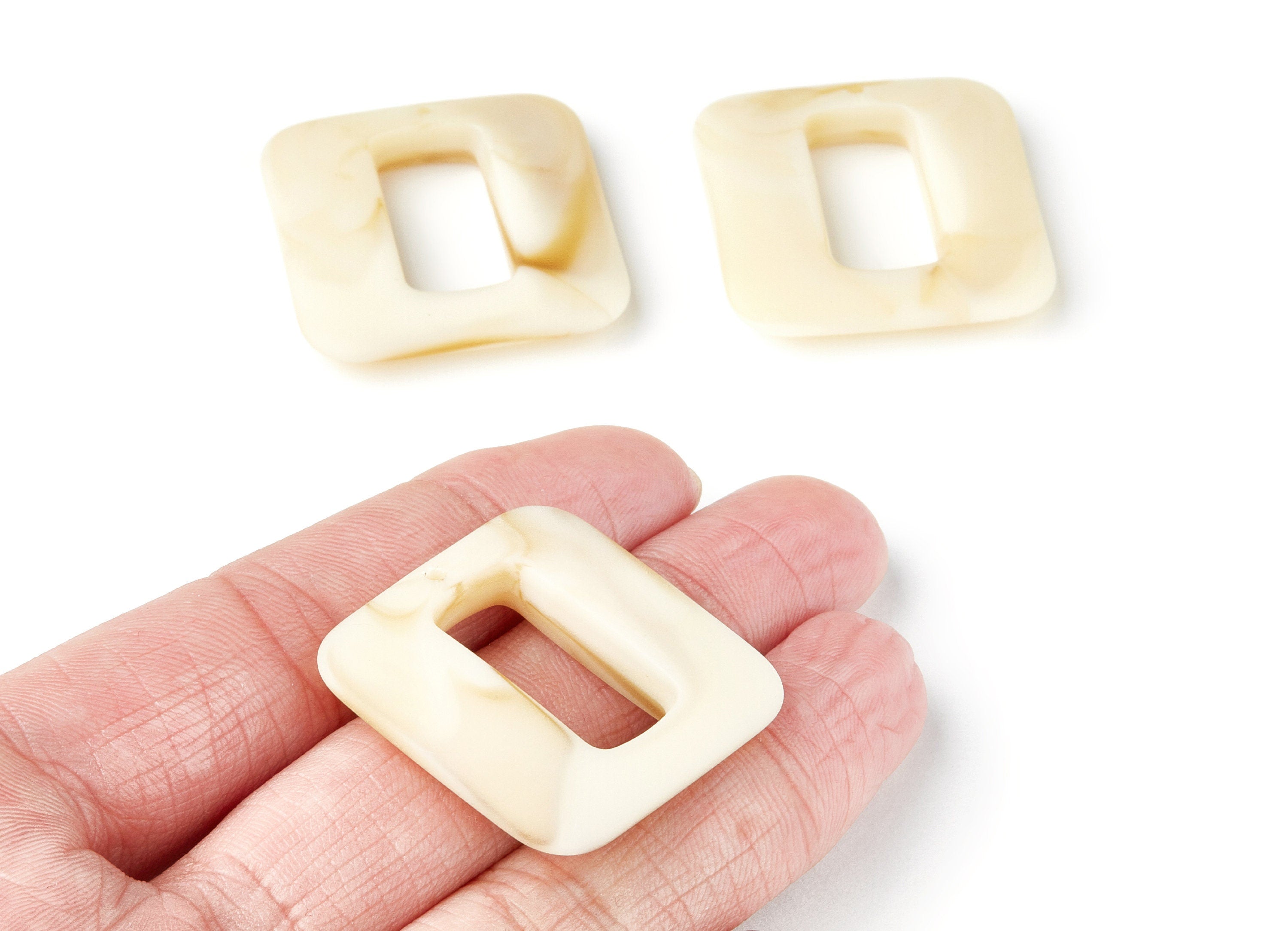 Resin Charms - Resin Earrings - Square Shaped Earrings Charms - Earring Findings - Jewelery Making - 32,56x32,53x7,19mm - AC1273B - DOMEDBAZAAR