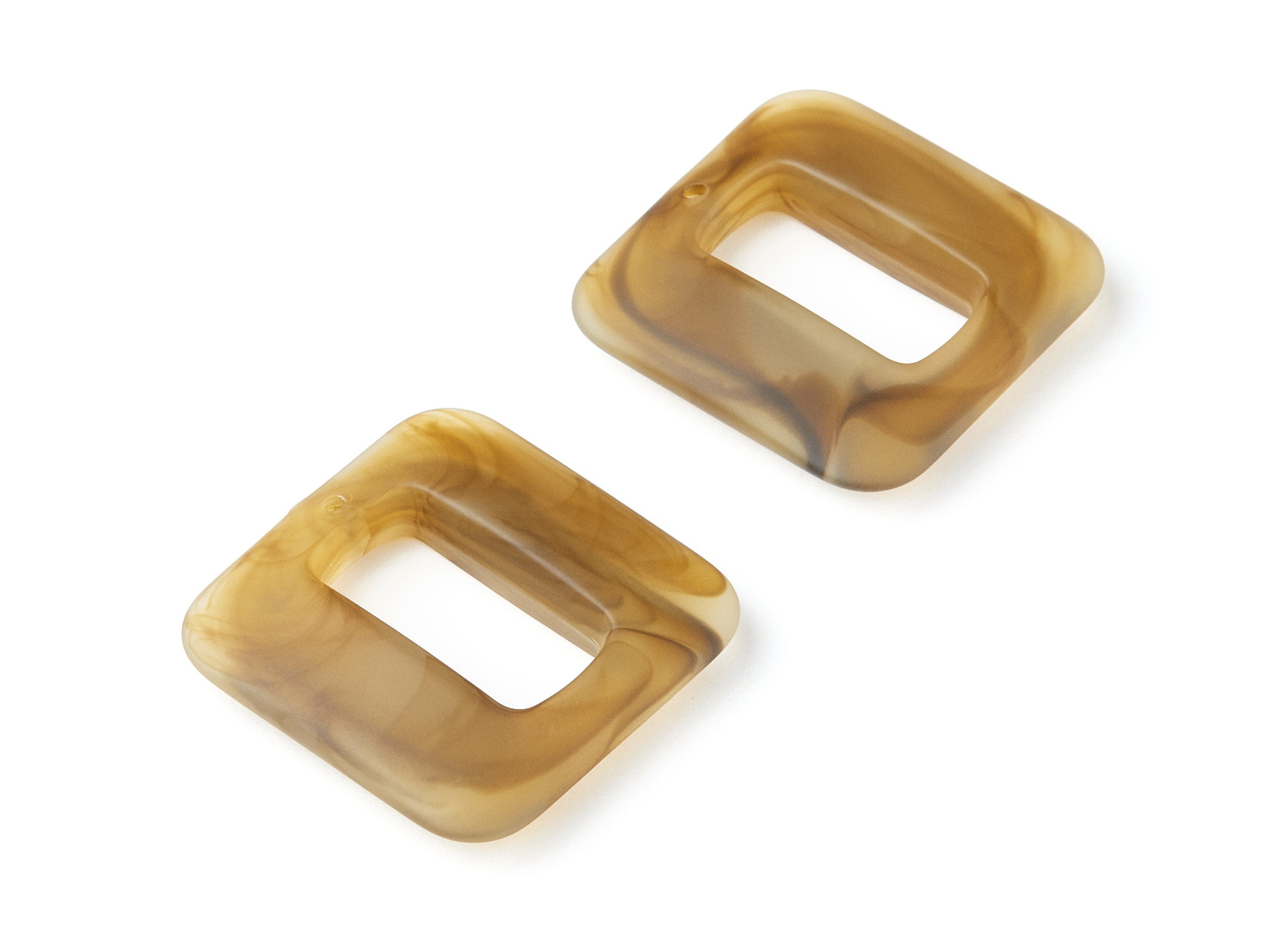 Resin Charms - Resin Earrings - Square Shaped Earrings Charms - Earring Findings - Jewelery Making - 32,56x32,53x7,19mm - AC1273C - DOMEDBAZAAR