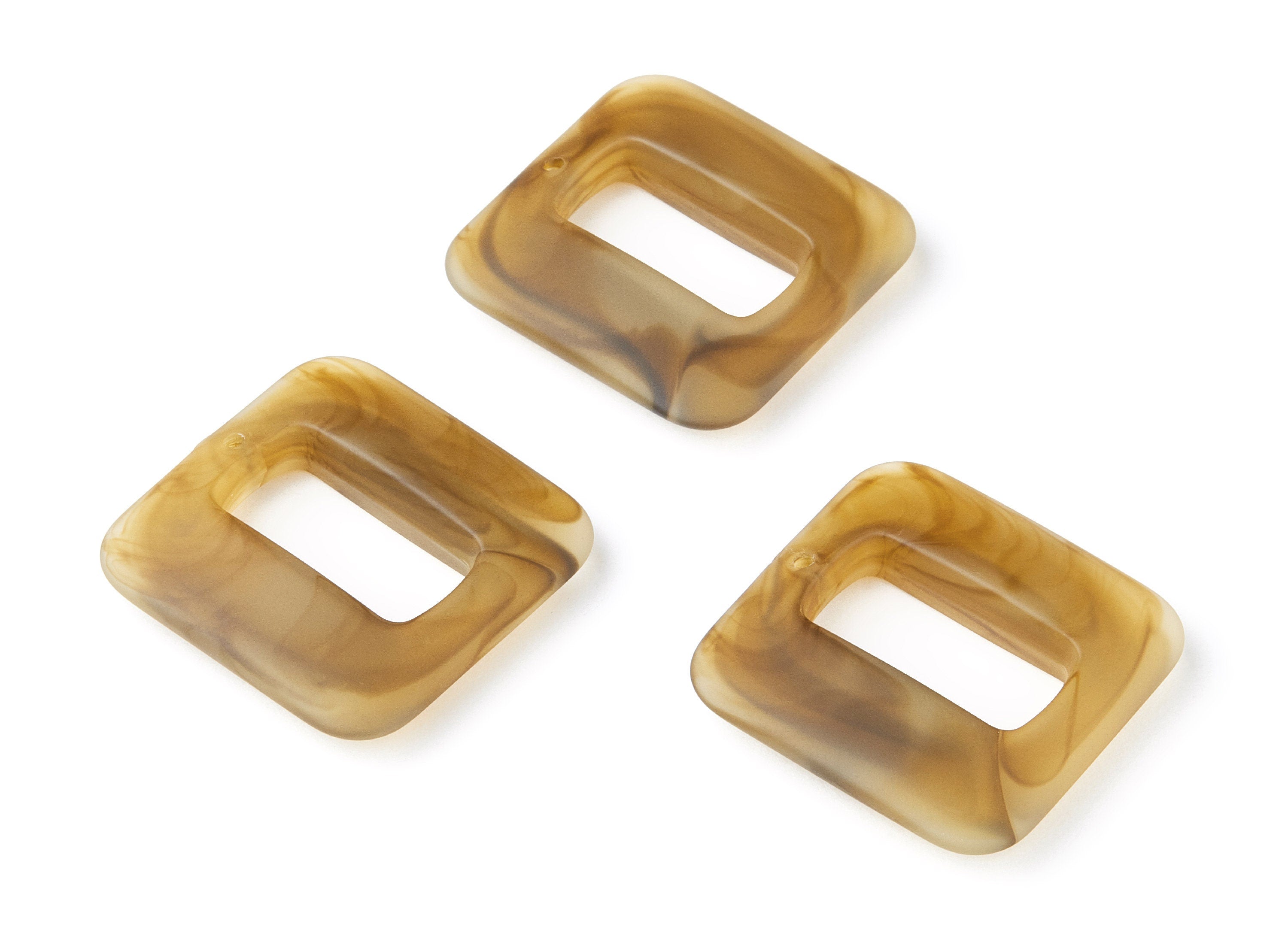 Resin Charms - Resin Earrings - Square Shaped Earrings Charms - Earring Findings - Jewelery Making - 32,56x32,53x7,19mm - AC1273C - DOMEDBAZAAR