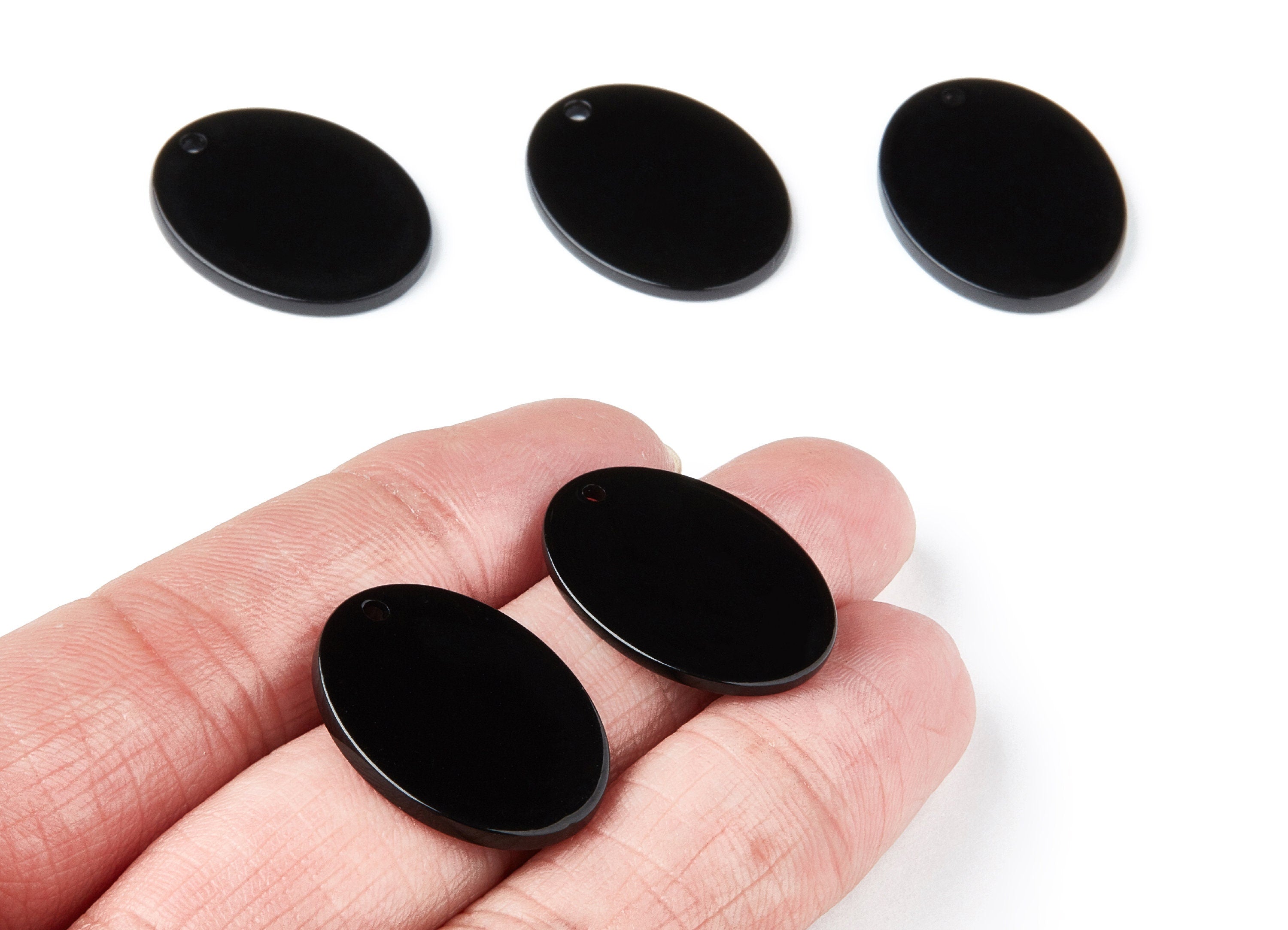 Acrylic Earring Charms - Tortoise Shell Earrings - Oval Shaped Pendant - Earring Findings - Color Code: A66 - 25,68x19,84x2,24mm - AC1327A - DOMEDBAZAAR