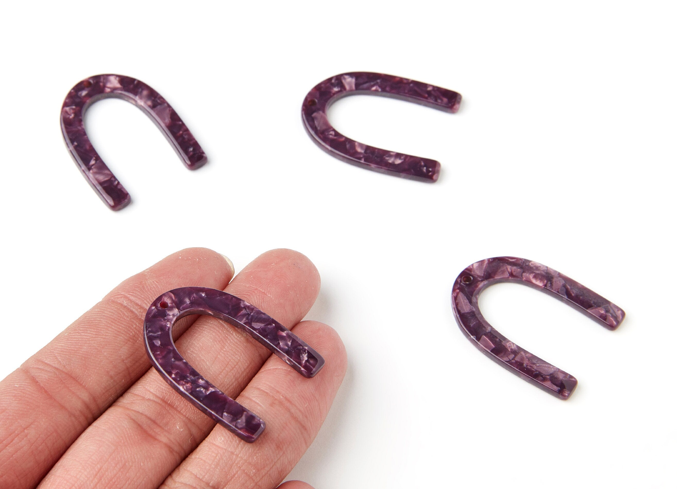 Acetate U Charm - U Earring and Pendant - Earring Findings - Jewelry Supplys - Color Code: A41 - 34.61x26.25x2.55mm - AC1114XX - DOMEDBAZAAR