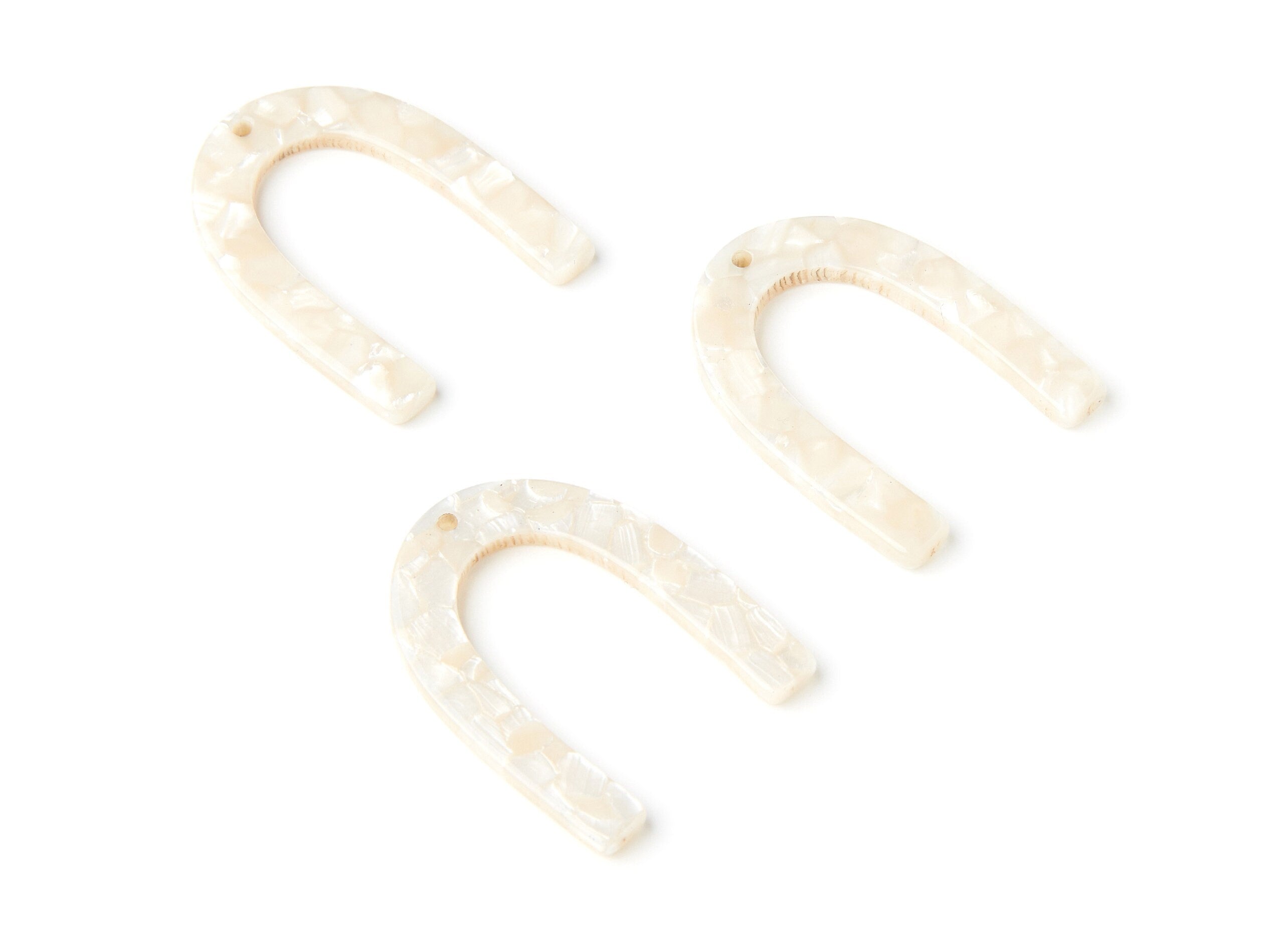 Acetate U Charm - U Earring and Pendant - Earring Findings - Jewelry Supplys - Color Code: A33 - 34.61x26.25x2.55mm - AC1114ZC - DOMEDBAZAAR