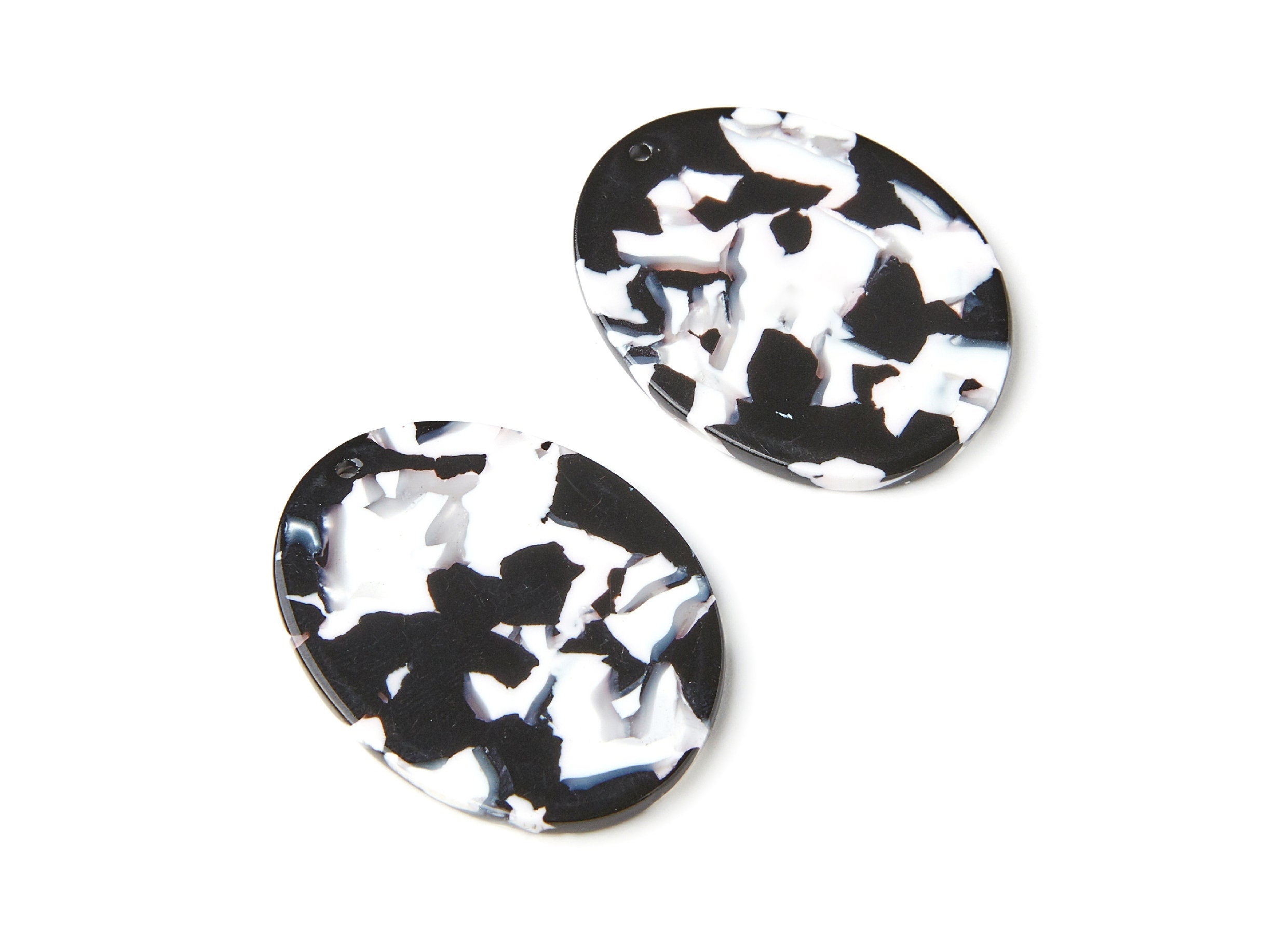 Acetate Oval Earring Charms - Acrylic Oval Pendant - Earring Findings - Jewelry Supplies - Color Code: A17 - 39,73x30,4x2,65mm - AC1216A - DOMEDBAZAAR