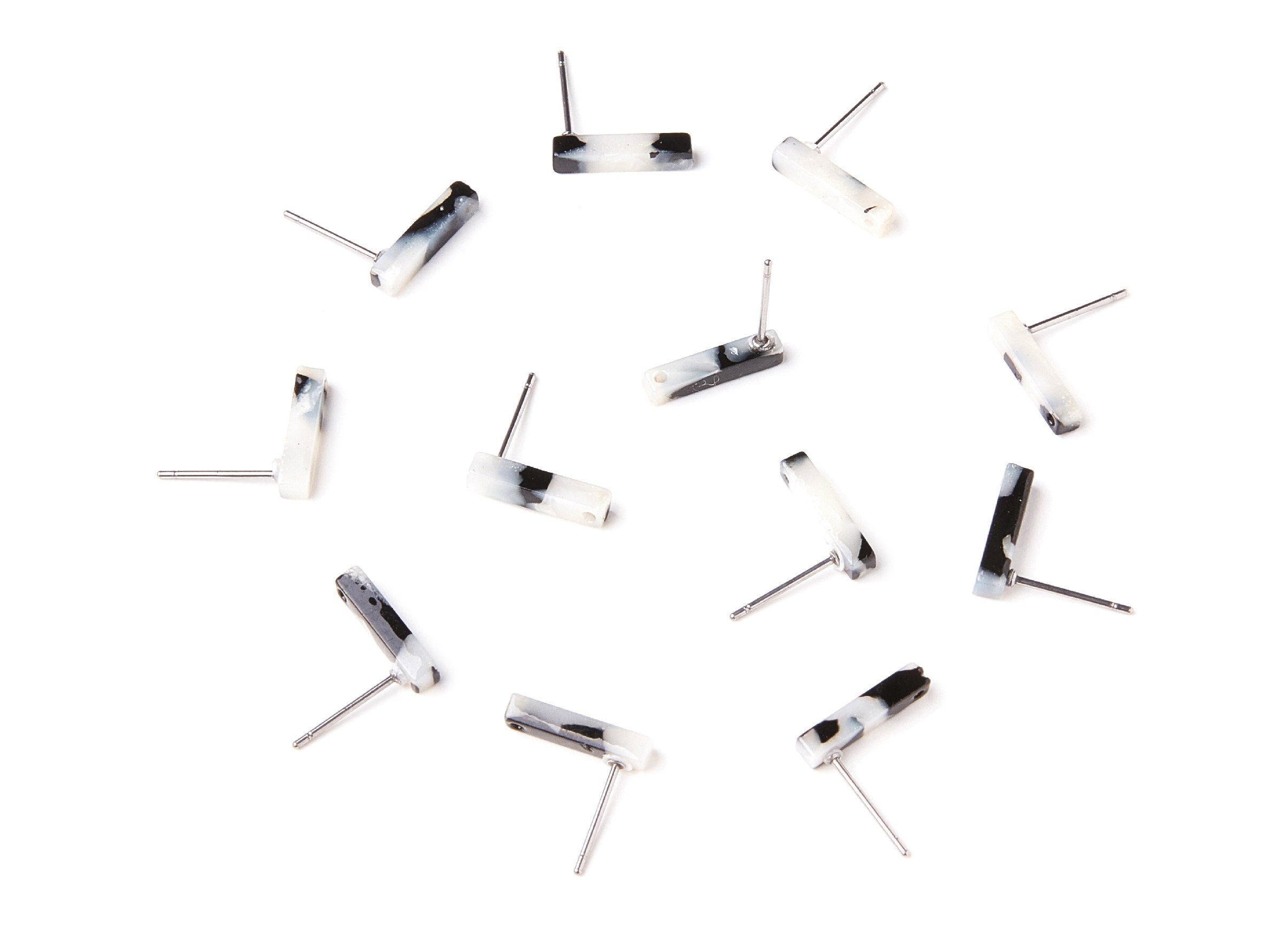 Acetate Acrylic Stick Earring Post - Stick Earring Stud - Earring Post - Jewelry Supplies - Color Code: A15 - 13,26x2,91x2,75mm - AC1221A - DOMEDBAZAAR