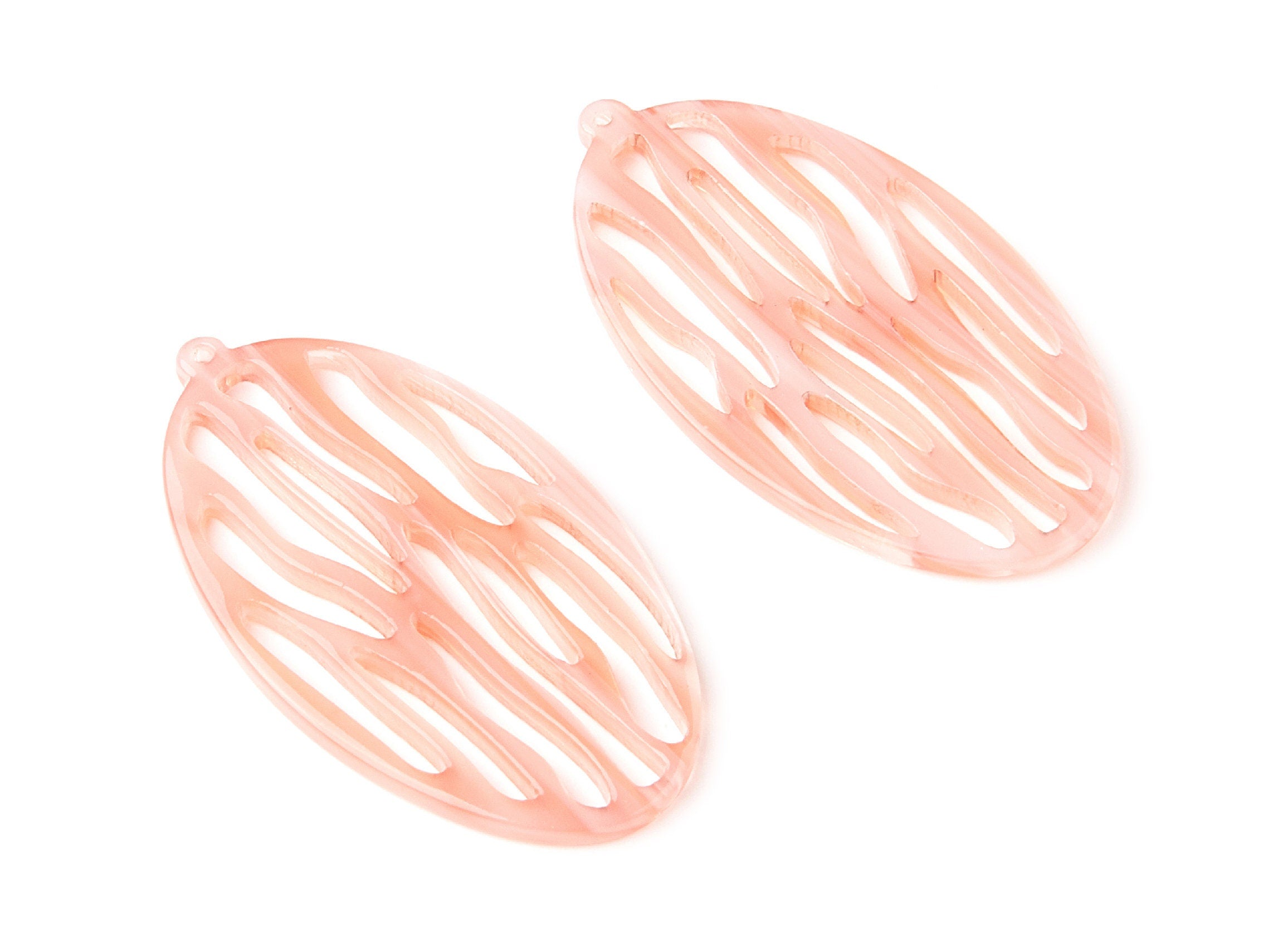 Acetate Oval Earring Charms - Acrylic Oval Pendant - Earring Findings - Jewelry Supplies - Color Code: A123 - 26.62x48.42x2.8mm - AC1238D - DOMEDBAZAAR