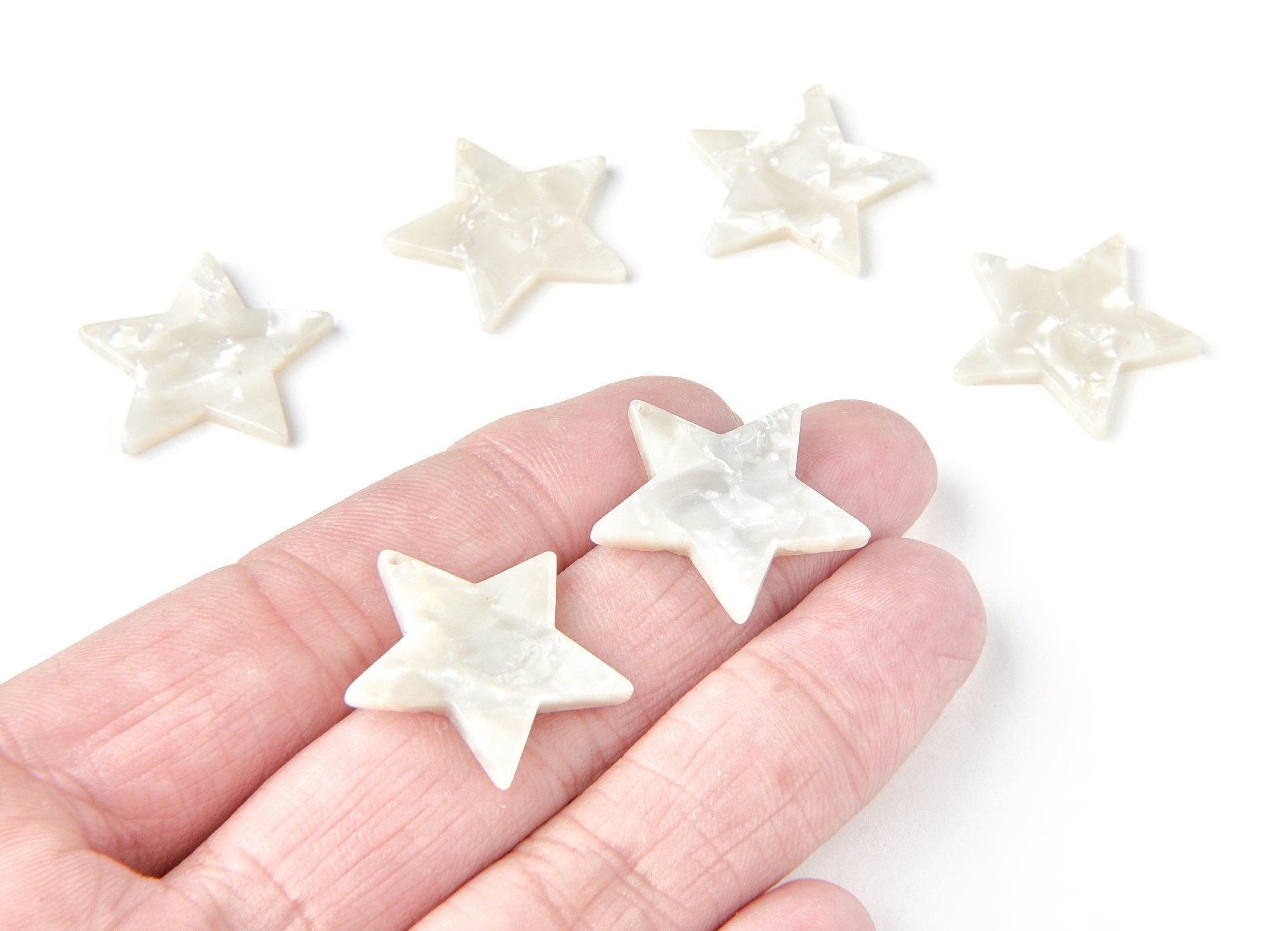 Acetate Star Charms - Star Earrings and Pendant - Earring Findings - Jewelry Supplies - Color Code: A12 - 25.5x2.5mm - AC1044A - DOMEDBAZAAR
