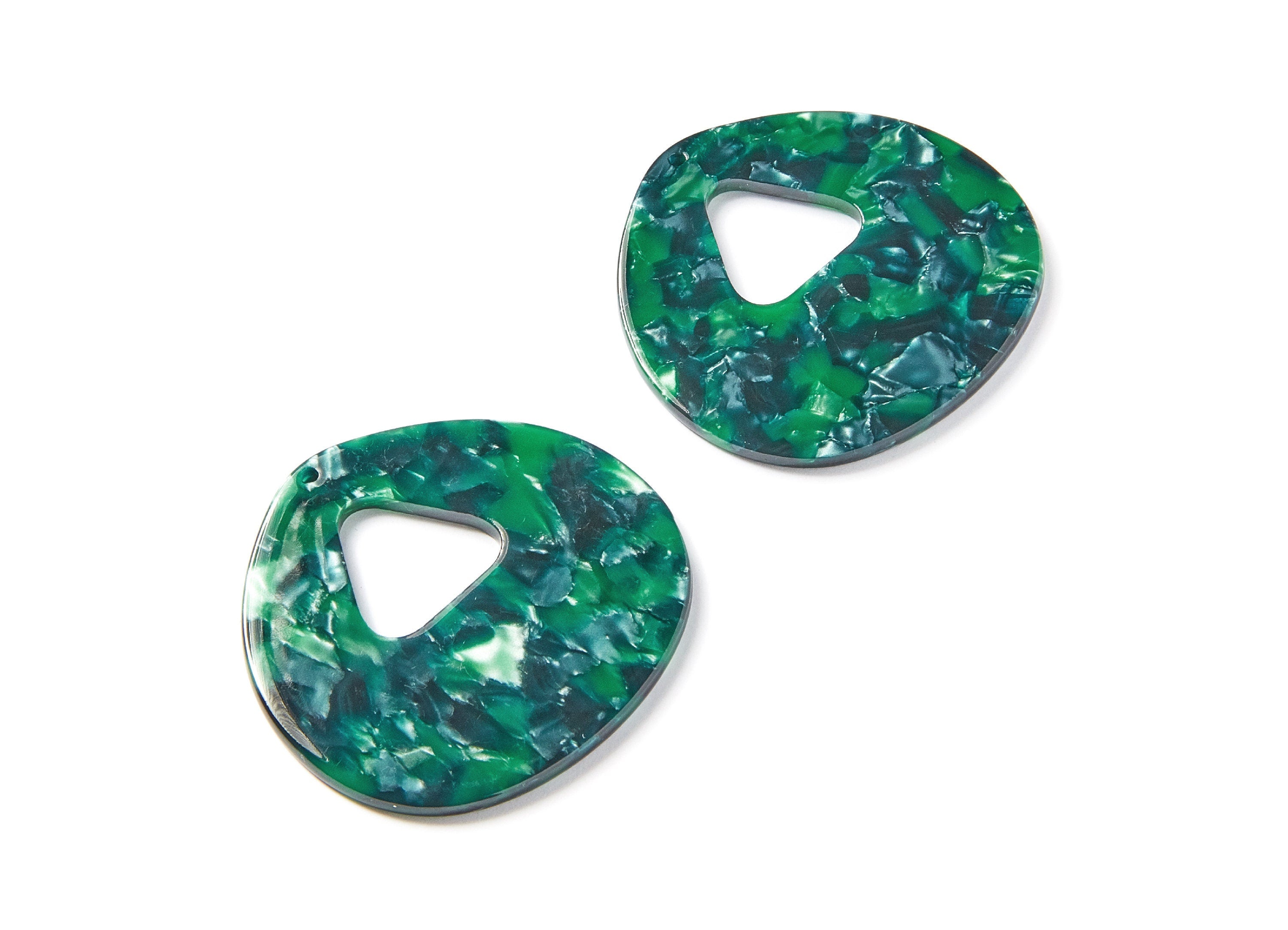 Acetate Unique Earring Charms - Acrylic Unique Pendant - Earring Findings - Jewelry Supplies - Color Code: A13 - 47.2x48.7x2.54mm - AC1200B - DOMEDBAZAAR