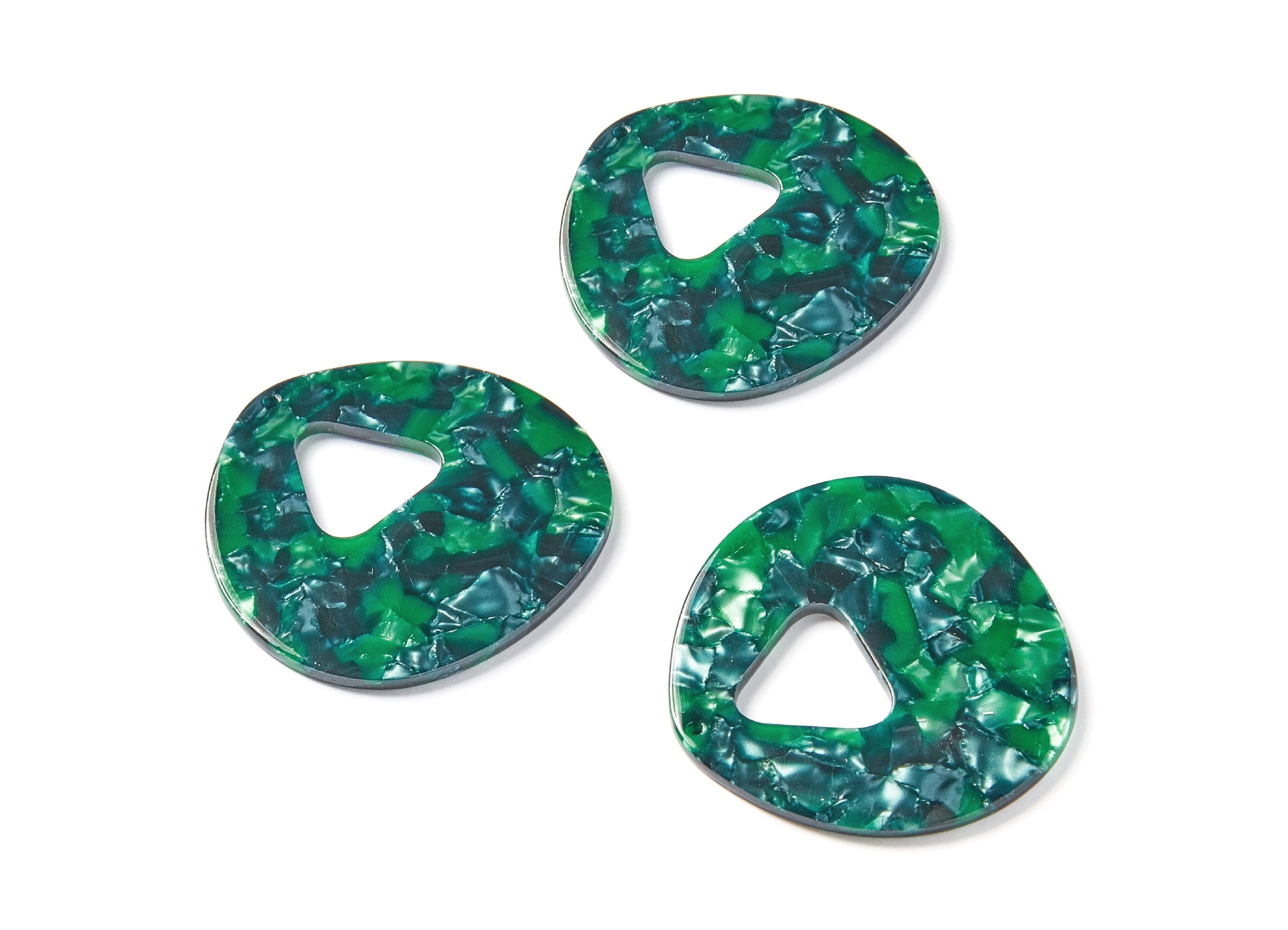 Acetate Unique Earring Charms - Acrylic Unique Pendant - Earring Findings - Jewelry Supplies - Color Code: A13 - 47.2x48.7x2.54mm - AC1200B - DOMEDBAZAAR