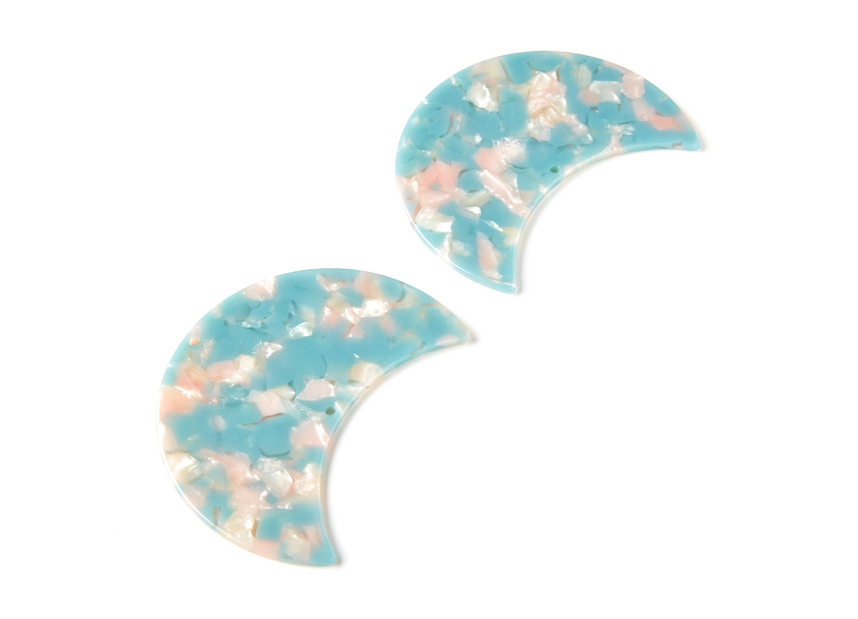 Moon Phases Wall Decor Moon Wall Hanging - Acetate Acryli Moon Shaped with 2 Holes - Color Code: A36 - 74,77x41,43x2,64mm - AC1231A - DOMEDBAZAAR