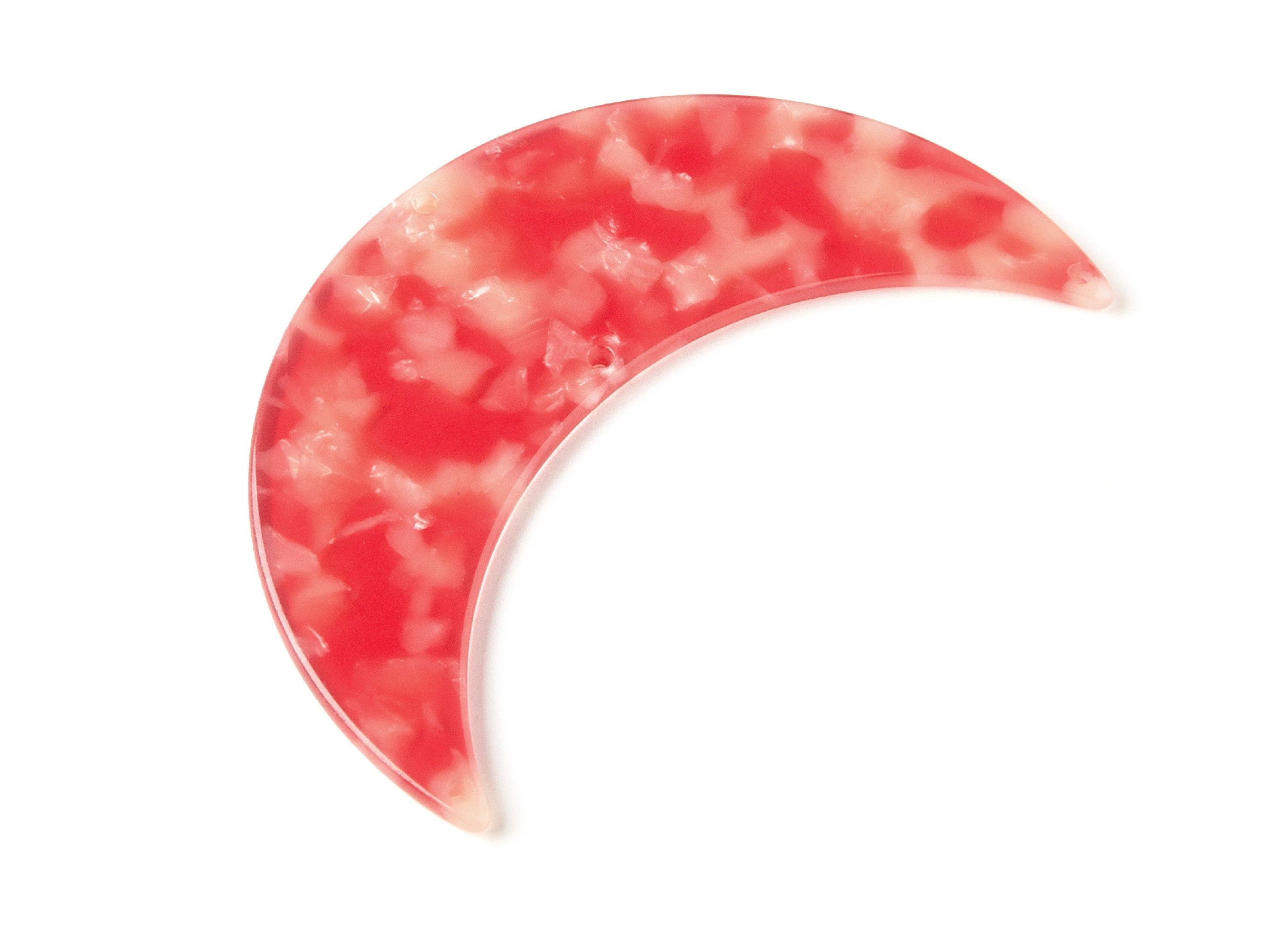 Moon Phases Wall Decor Moon Wall Hanging - Acetate Acryli Big Moon Shaped with 2 Holes - Color Code: A34 - 74,6x25,55x2,7mm - AC1232B2 - DOMEDBAZAAR