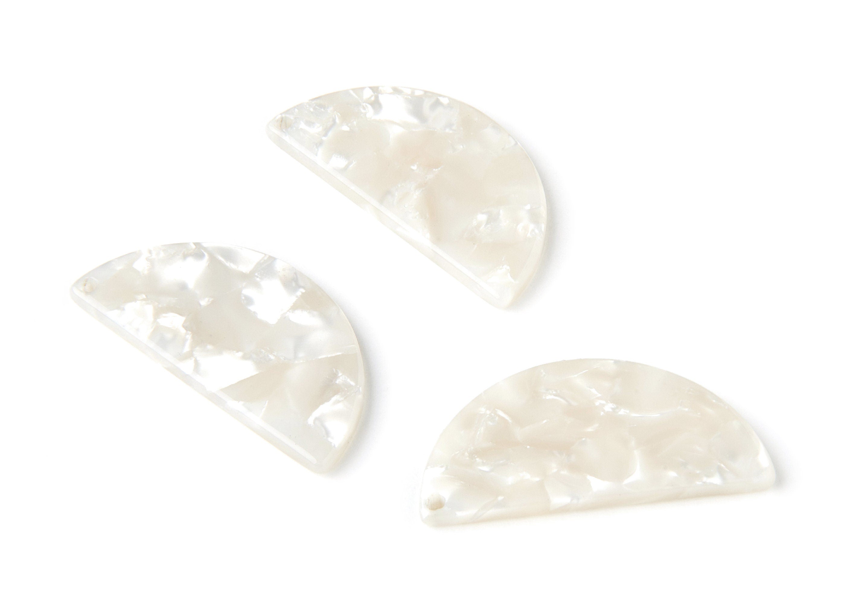 Acetate Semicircle Charms - Semicircle Pendant - Earring Findings - Jewelry Supplies - Color Code: A30 - 33.5x16.5x2.6mm - AC1006H - DOMEDBAZAAR