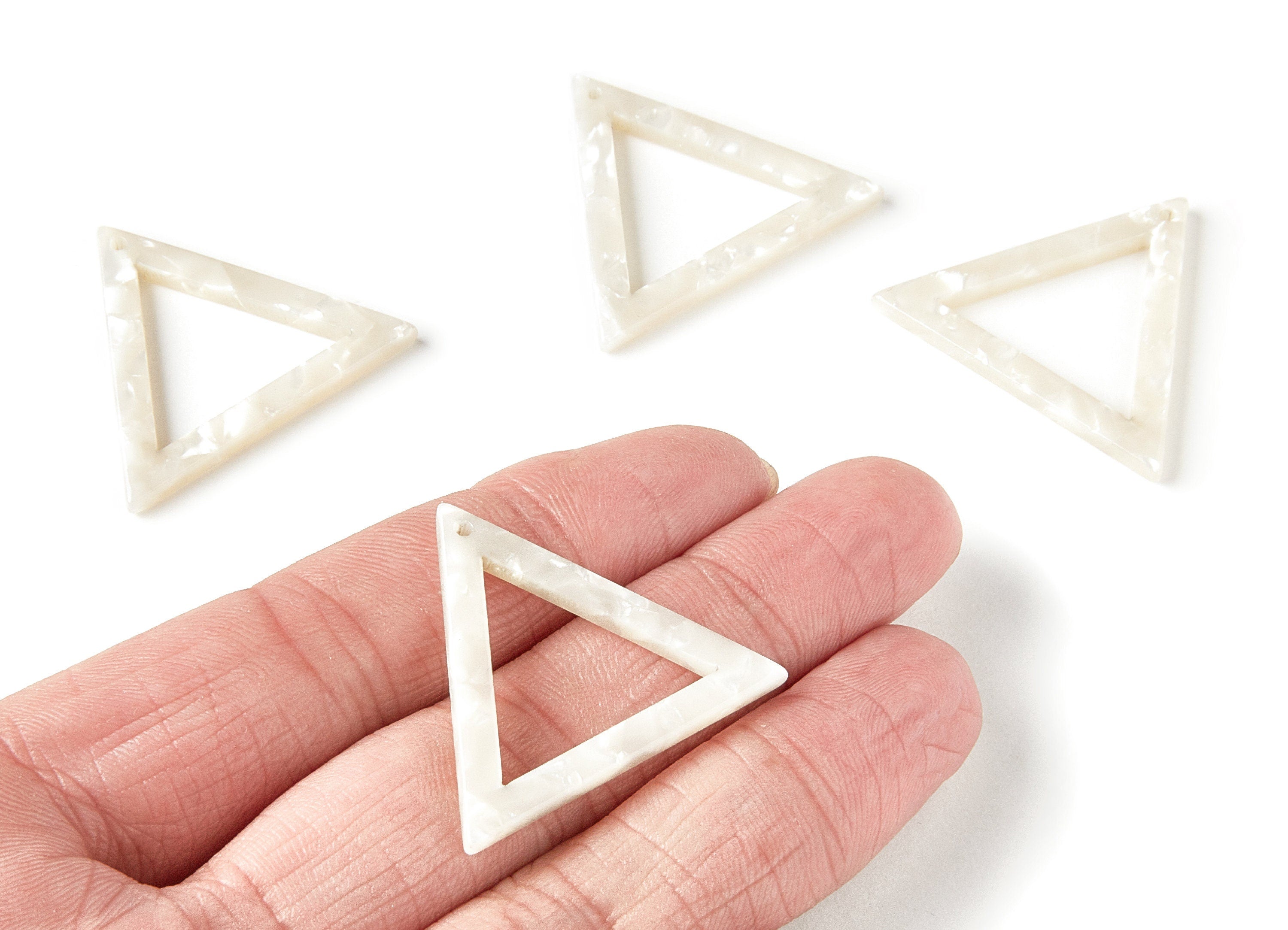Acetate Triangle Charms - Triangle Earrings and Pendant - Earring Findings - Jewelry Supplies - Color Code: A30 - 30x34x2.55mm - AC1035D - DOMEDBAZAAR
