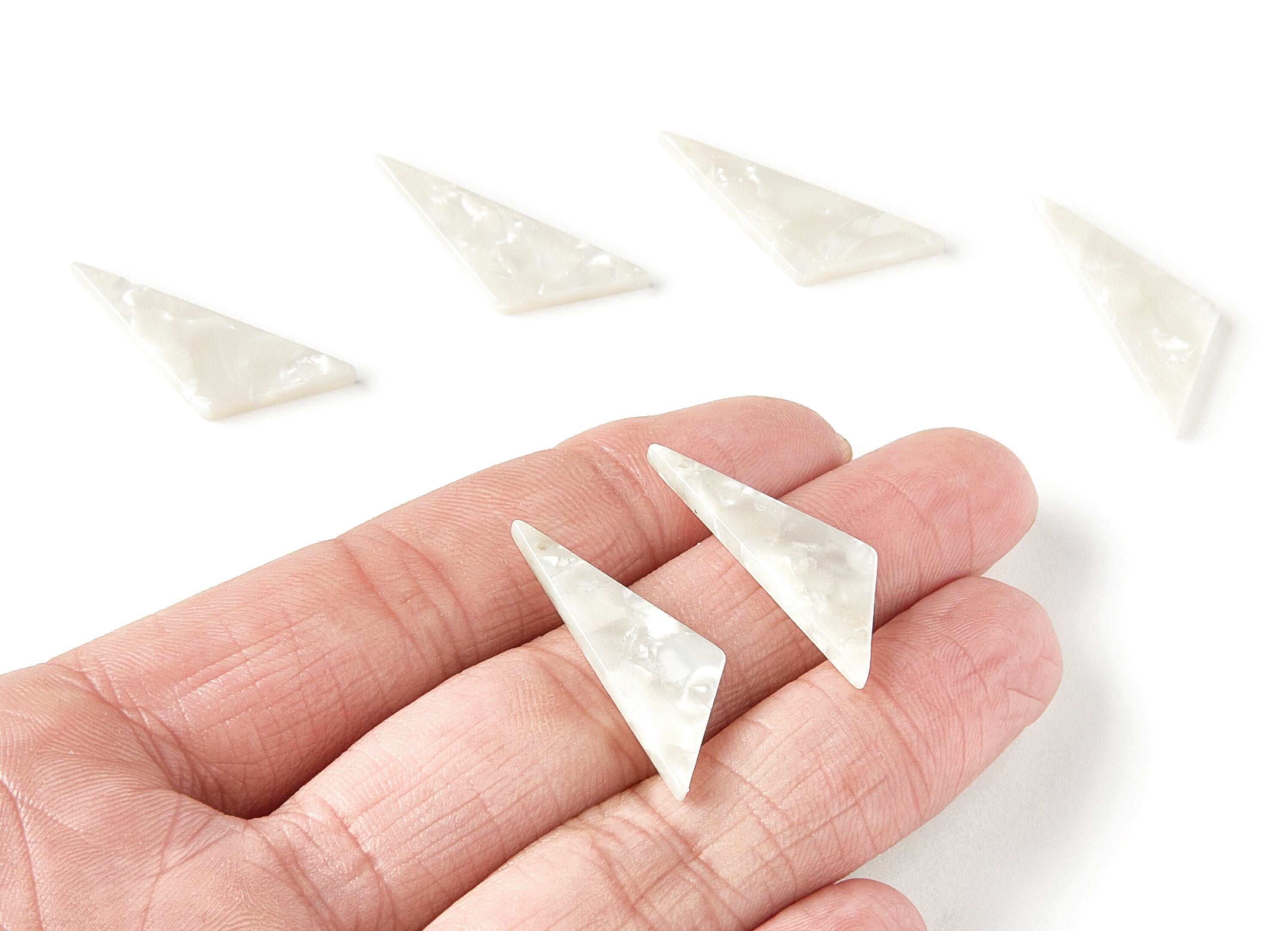Acetate Triangle Charms - Triangle Earrings and Pendant - Earring Findings - Jewelry Supplies - Color Code: A12 - 40x11.5x2.5mm - AC1038C - DOMEDBAZAAR