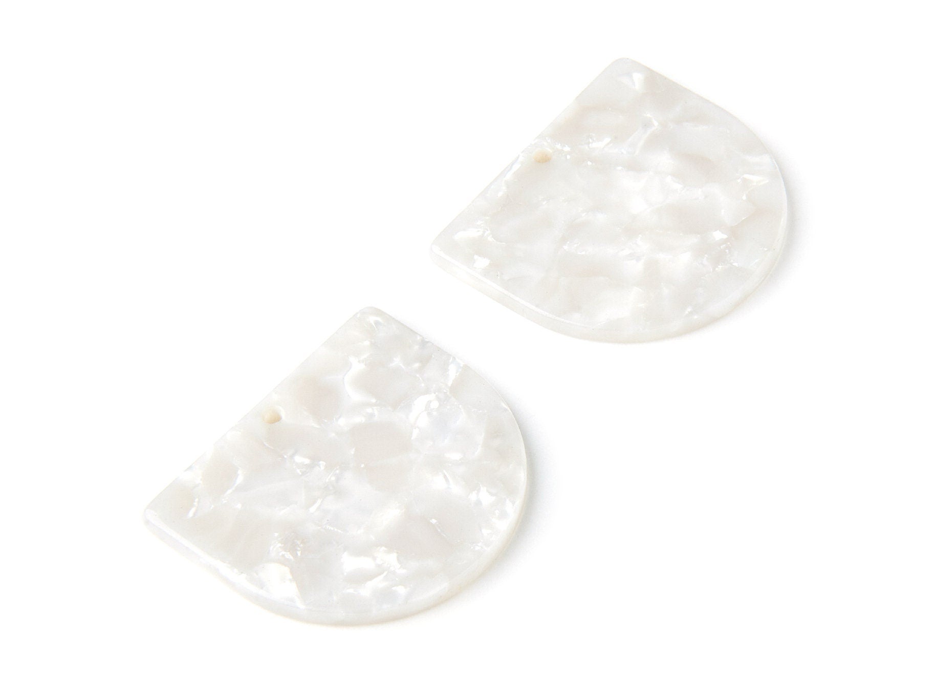 Acetate Acrylic Earring Charms One Hole - D Shaped Pendant- Acetate Tortoise Shell Charm - Color Code: A12 - 29.5x34.3x2.48mm - AC1094D - DOMEDBAZAAR