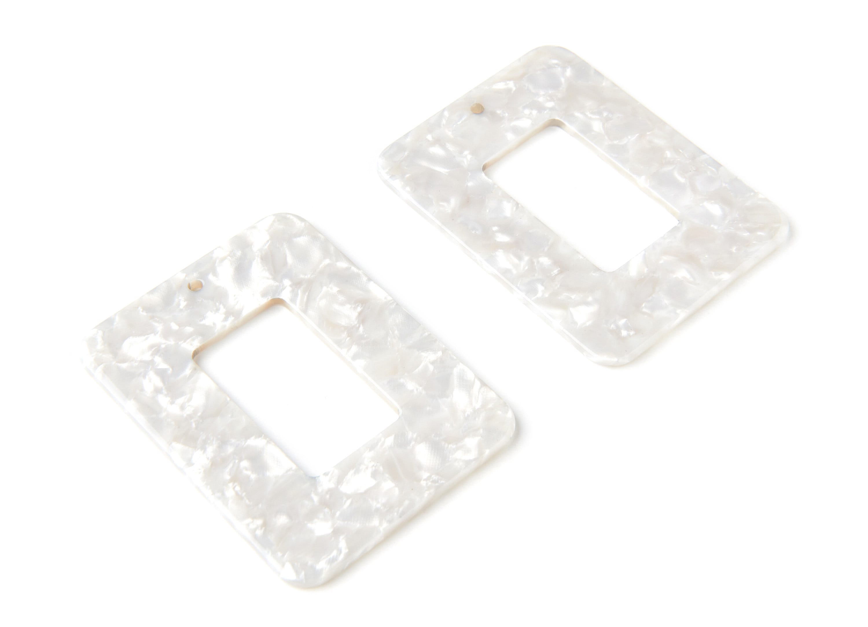 Acetate Rectangle Charms - Rectangle Earring and Pendant - Earring Findings - Jewelry Supplys - Color Code: A12 - 64.6x49.7x2.49mm - AC1106G - DOMEDBAZAAR