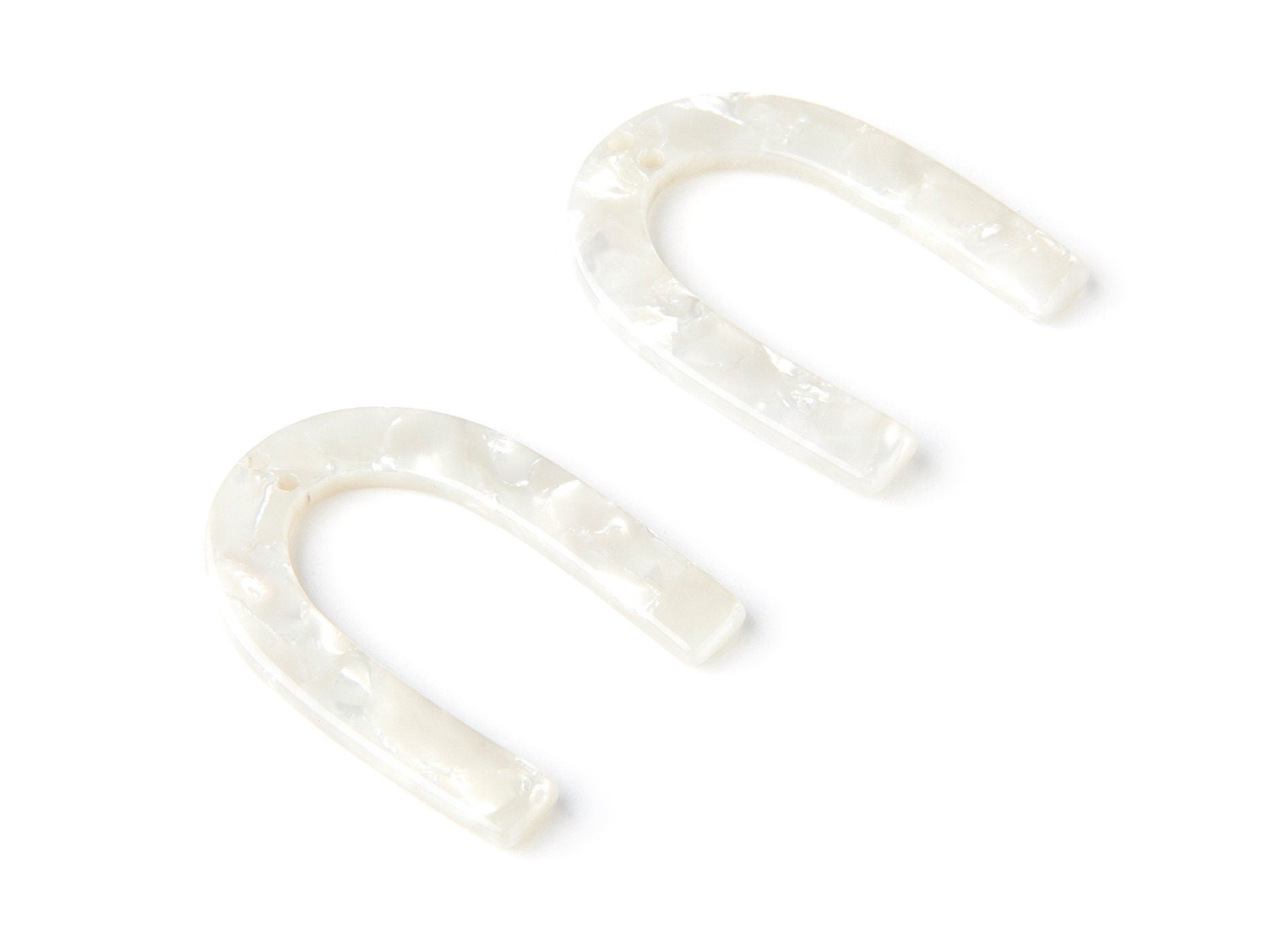Acetate U Connector - Two Holes - U Earring and Pendant - Jewelry Supplys - Color Code: A12 - 34.61x26.25x2.55mm - AC1114D - DOMEDBAZAAR