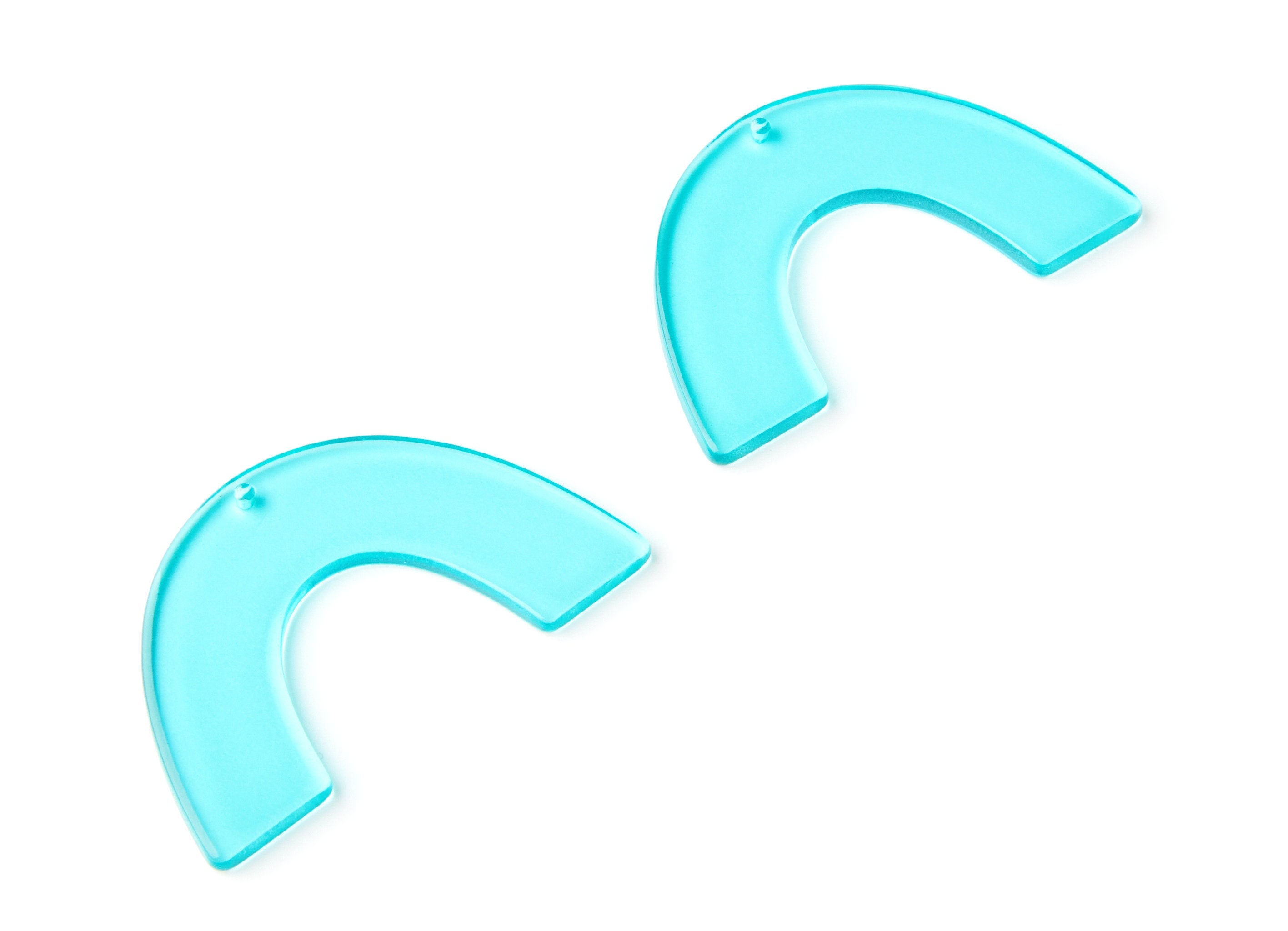 Acrylic Large Arch Earring Charms One Hole - U Shaped Pendant - Jewellery Supplies - Color Code: A68 - 49,75x31,3x2,88mm - AC1095P - DOMEDBAZAAR