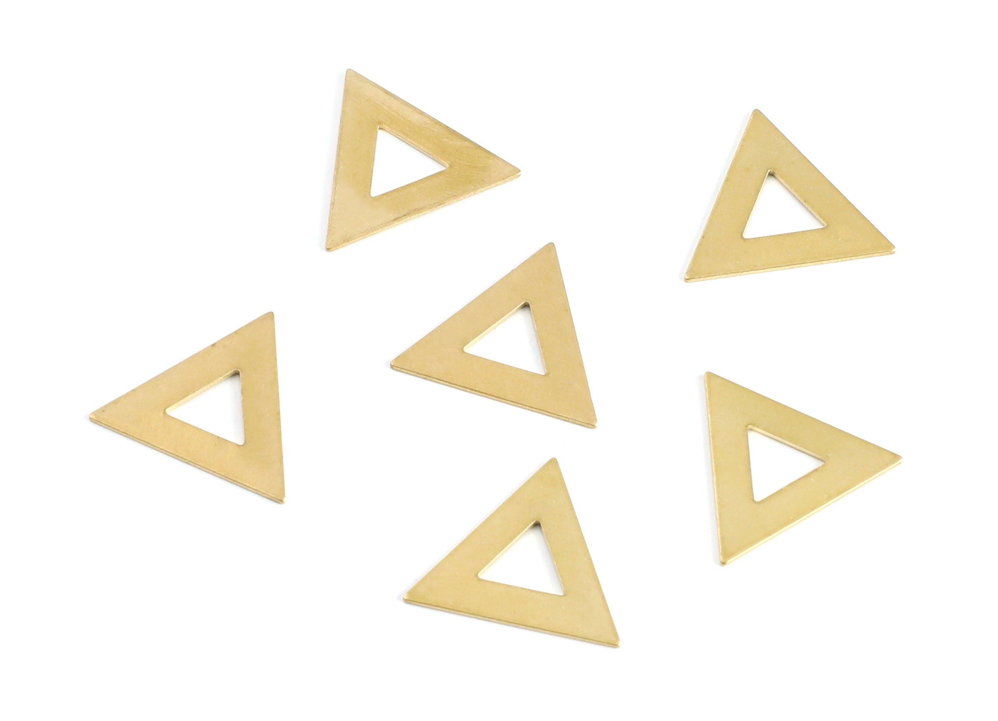 Brass Triangle Charms - Triangle Shpaed Raw Brass Connector - Jewelry Supplies - 21.91x19.11x0.84mm- PP1414 - DOMEDBAZAAR