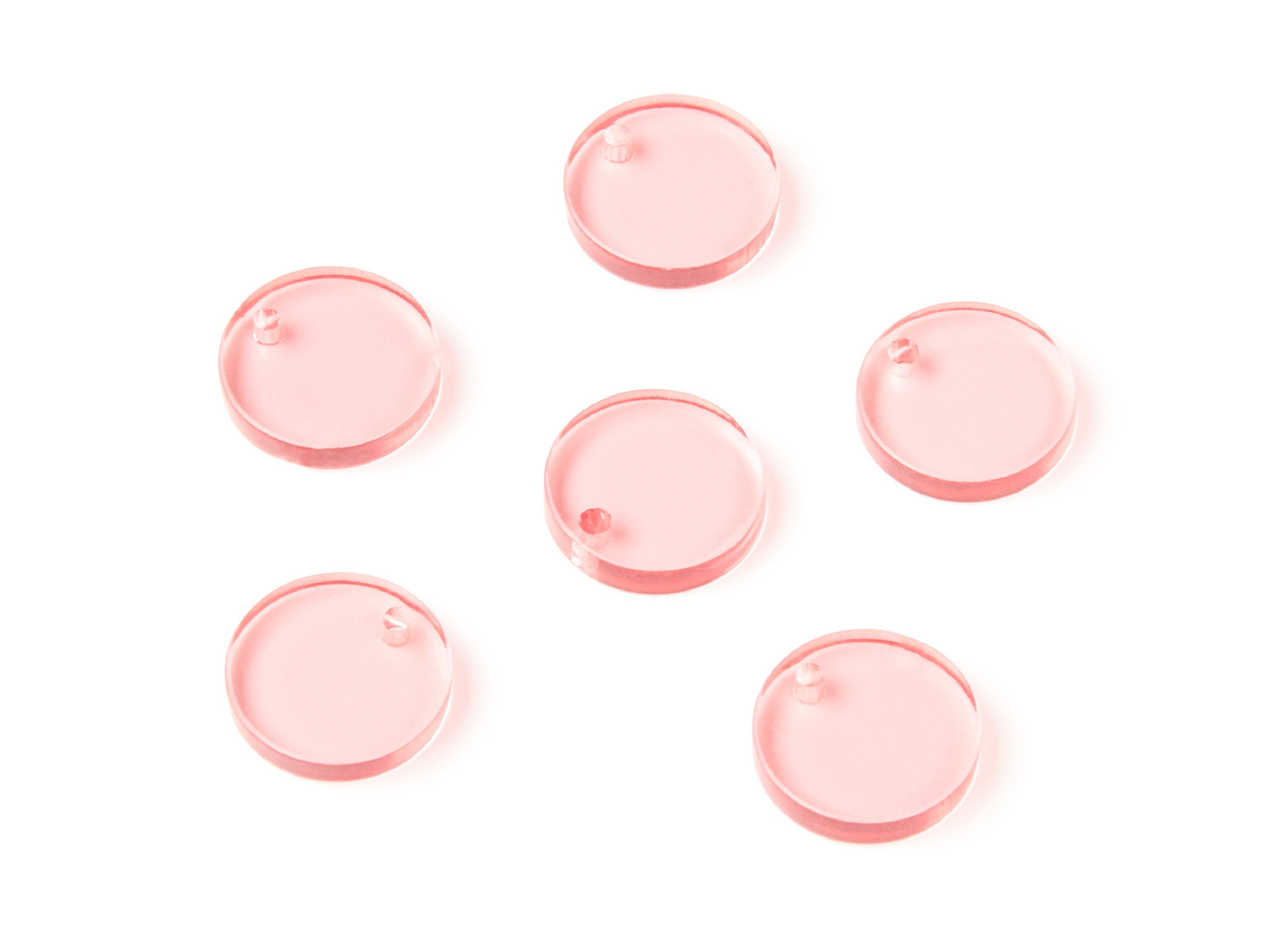 Acrylic Round Earring Charms - Circle Pendant - Earring Findings - Jewelry Supplies - Color Code: A69 - 13,75x13,75x2,92mm - AC1287C - DOMEDBAZAAR