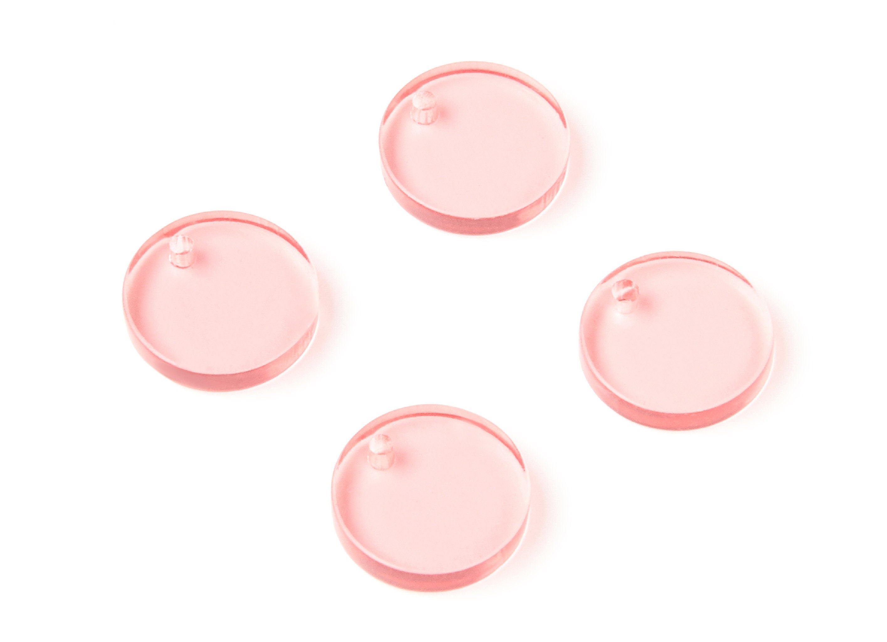 Acrylic Round Earring Charms - Circle Pendant - Earring Findings - Jewelry Supplies - Color Code: A69 - 13,75x13,75x2,92mm - AC1287C - DOMEDBAZAAR