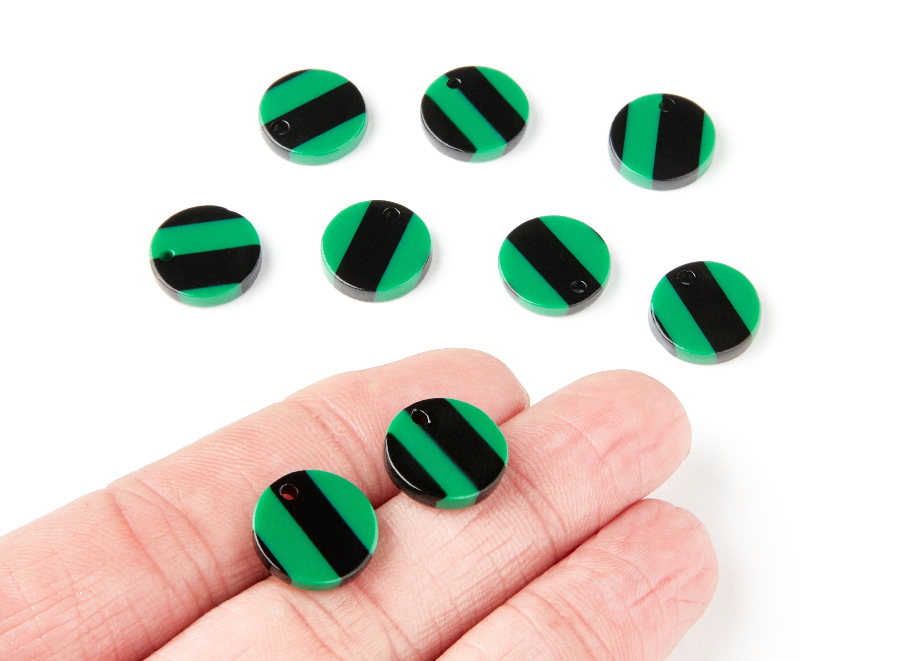 Acetate Earring Charms - Round Circle Shaped - Earring Findings - Jewelry Supplies - Color Code: A74 - 13,75x13,75x2,92mm - AC1287H - DOMEDBAZAAR