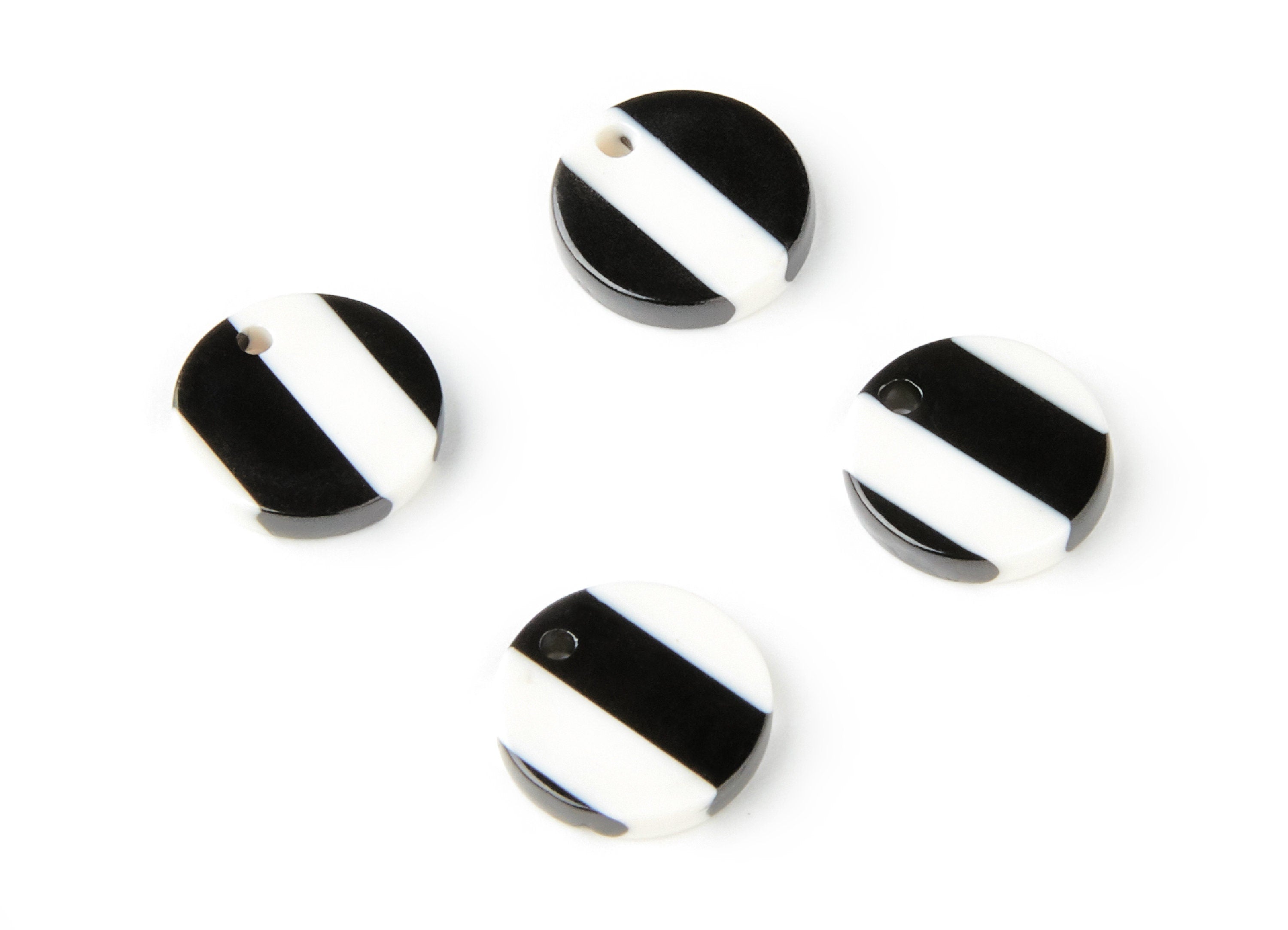 Acetate Round Earring Charms - Circle Pendant - Earring Findings - Jewelry Supplies - Color Code: A64 - 13,75x13,75x2,92mm - AC1287M - DOMEDBAZAAR