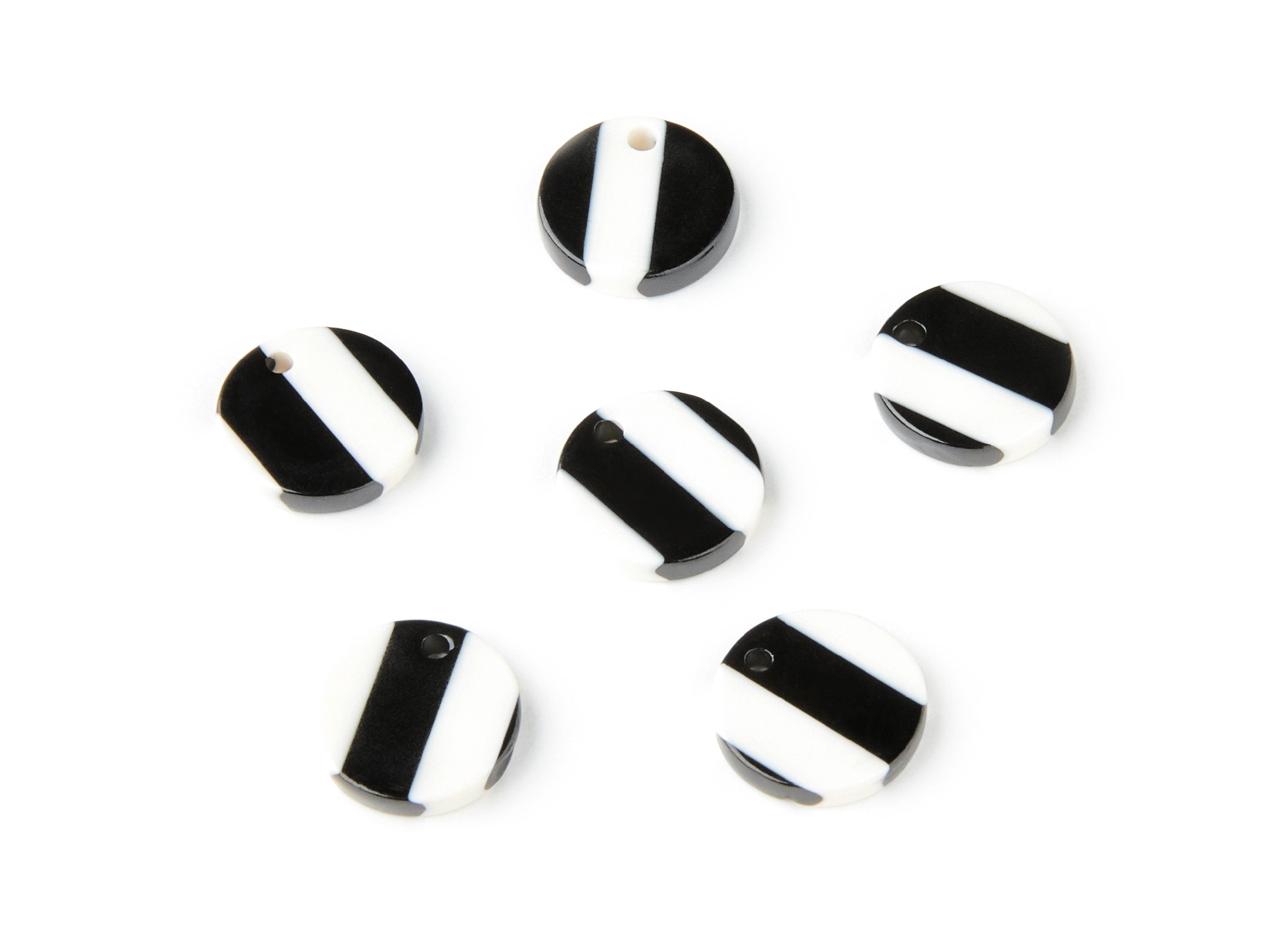 Acetate Round Earring Charms - Circle Pendant - Earring Findings - Jewelry Supplies - Color Code: A64 - 13,75x13,75x2,92mm - AC1287M - DOMEDBAZAAR