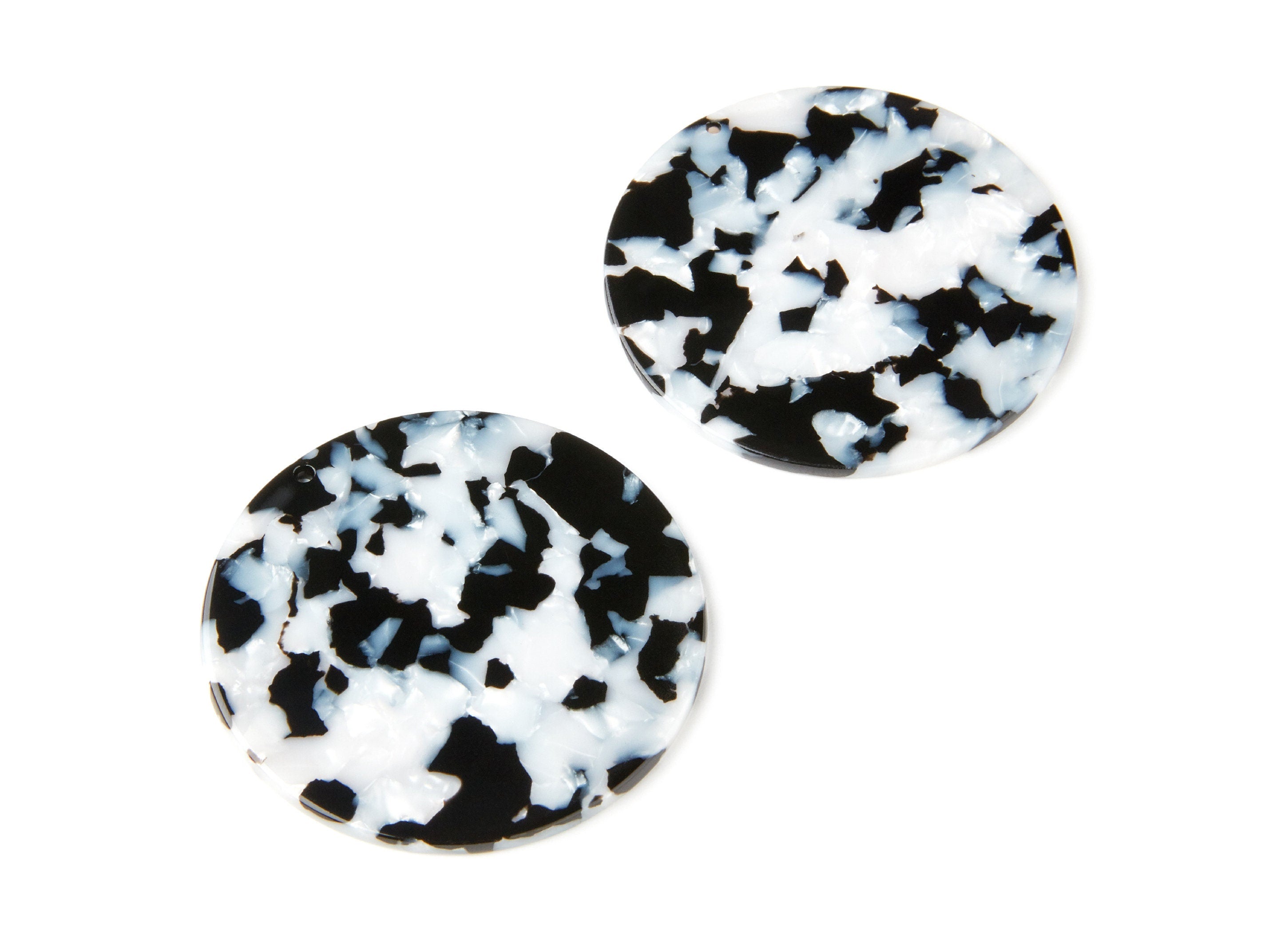 Acetate Round Earring Charms - Acrylic Coin Pendant - Earring Findings - Jewelry Supplies - Color Code: A15 - 57x57x2,75mm - AC1296G - DOMEDBAZAAR