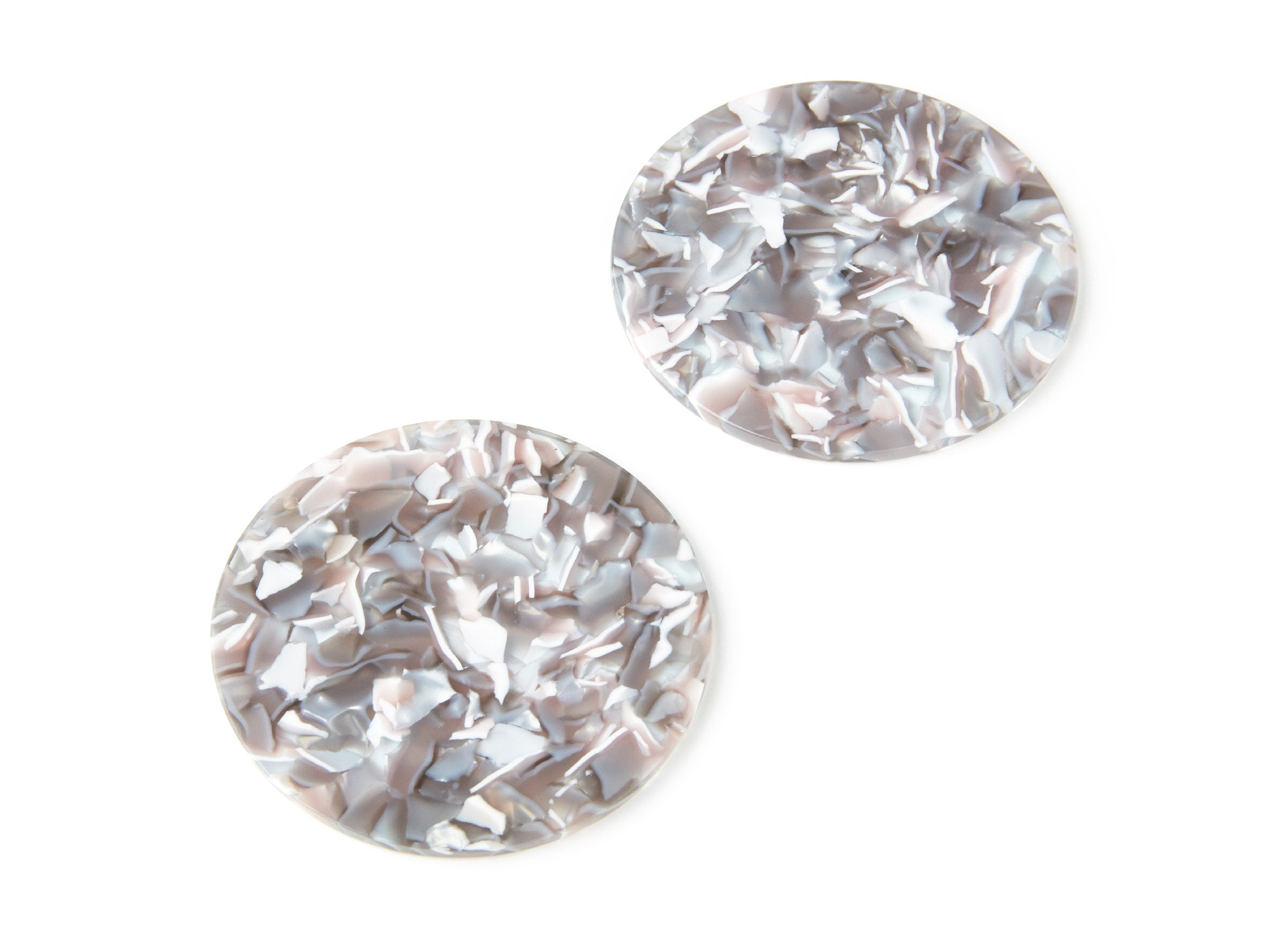 Acetate Round Earring Charms - Acrylic Coin Pendant - Earring Findings - Jewelry Supplies - Color Code: A20 - 57x57x2,75mm - AC1296A - DOMEDBAZAAR