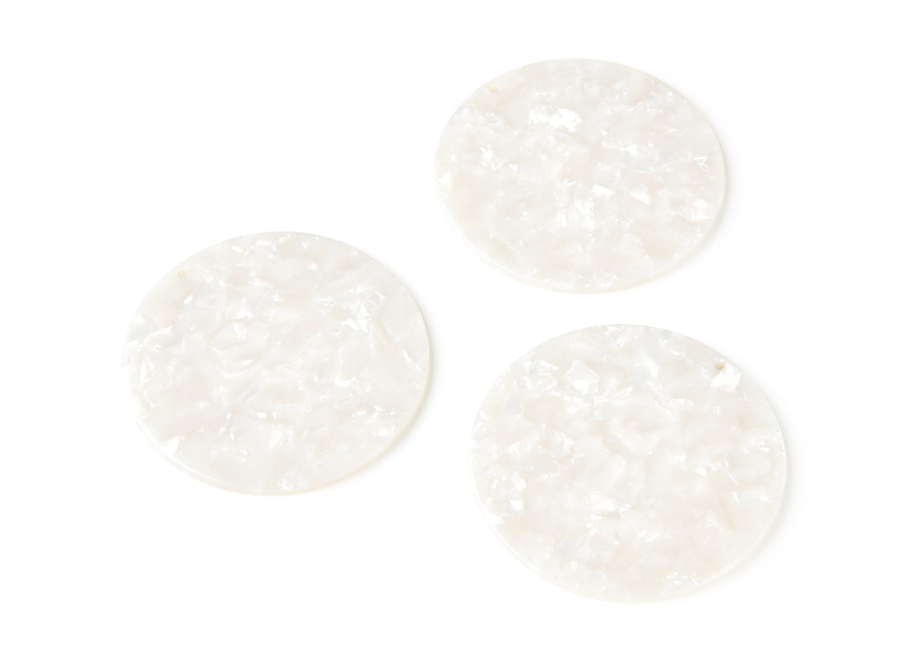 Acetate Round Earring Charms - Acrylic Coin Pendant - Earring Findings - Jewelry Supplies - Color Code: A12 - 57x57x2,75mm - AC1296E - DOMEDBAZAAR