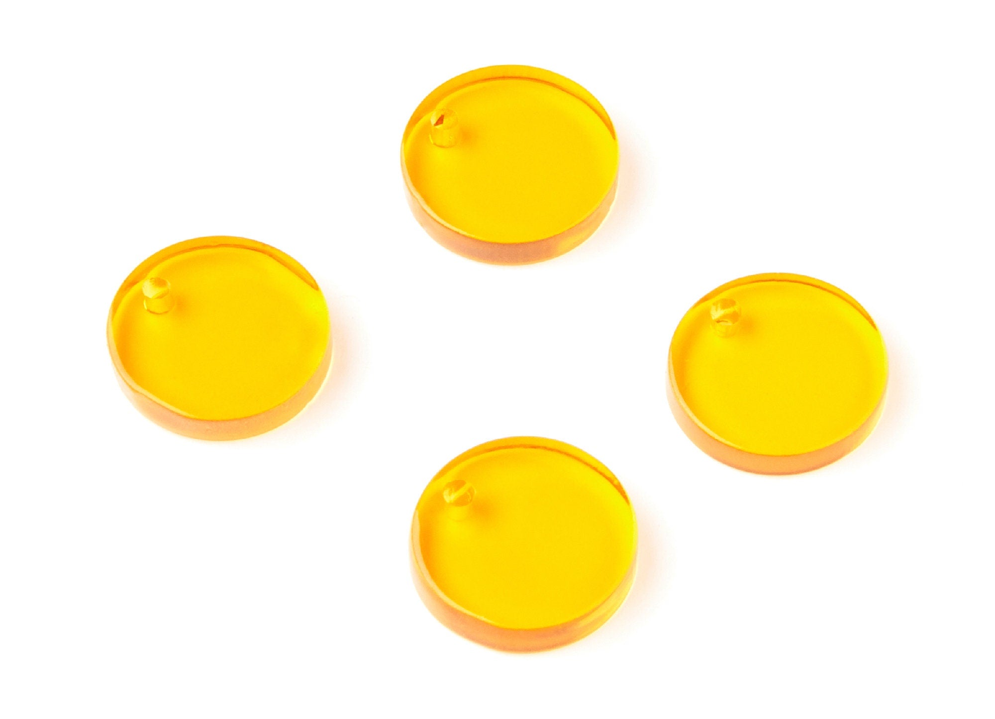 Acrylic Round Earring Charms - Acrylic Circle Pendant - Earring Findings - Jewelry Supplies - Color Code: A71 - 13,75x13,75x2,92mm - AC1287L - DOMEDBAZAAR