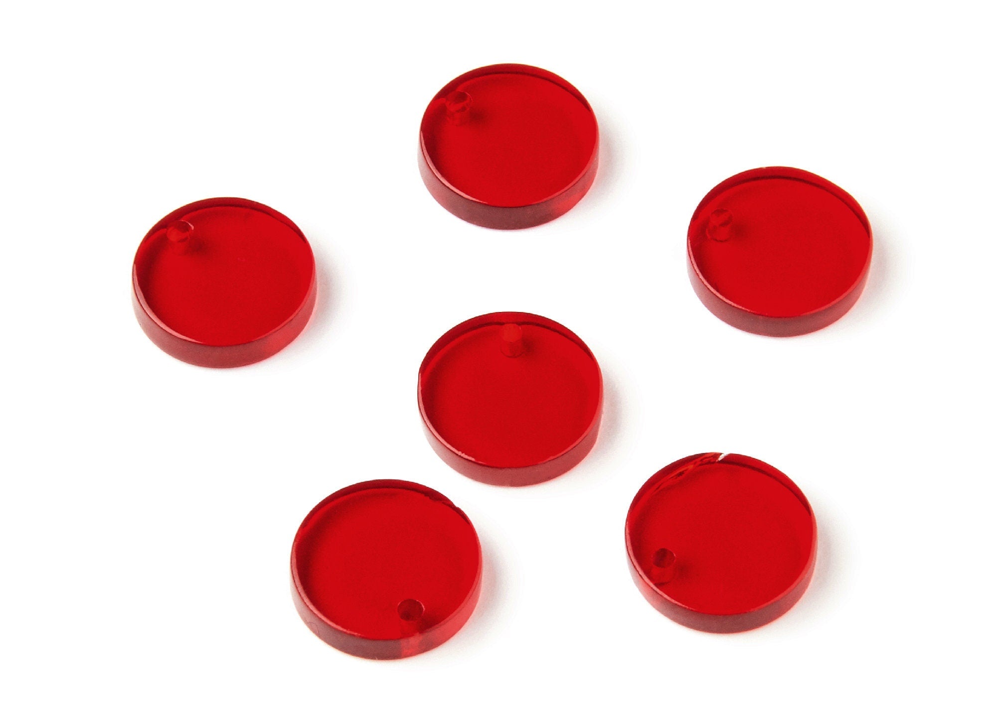 Acrylic Round Earring Charms - Round Circle Pendant - Earring Findings - Jewelry Supplies - Color Code: A67 - 13,75x13,75x2,92mm - AC1287G - DOMEDBAZAAR