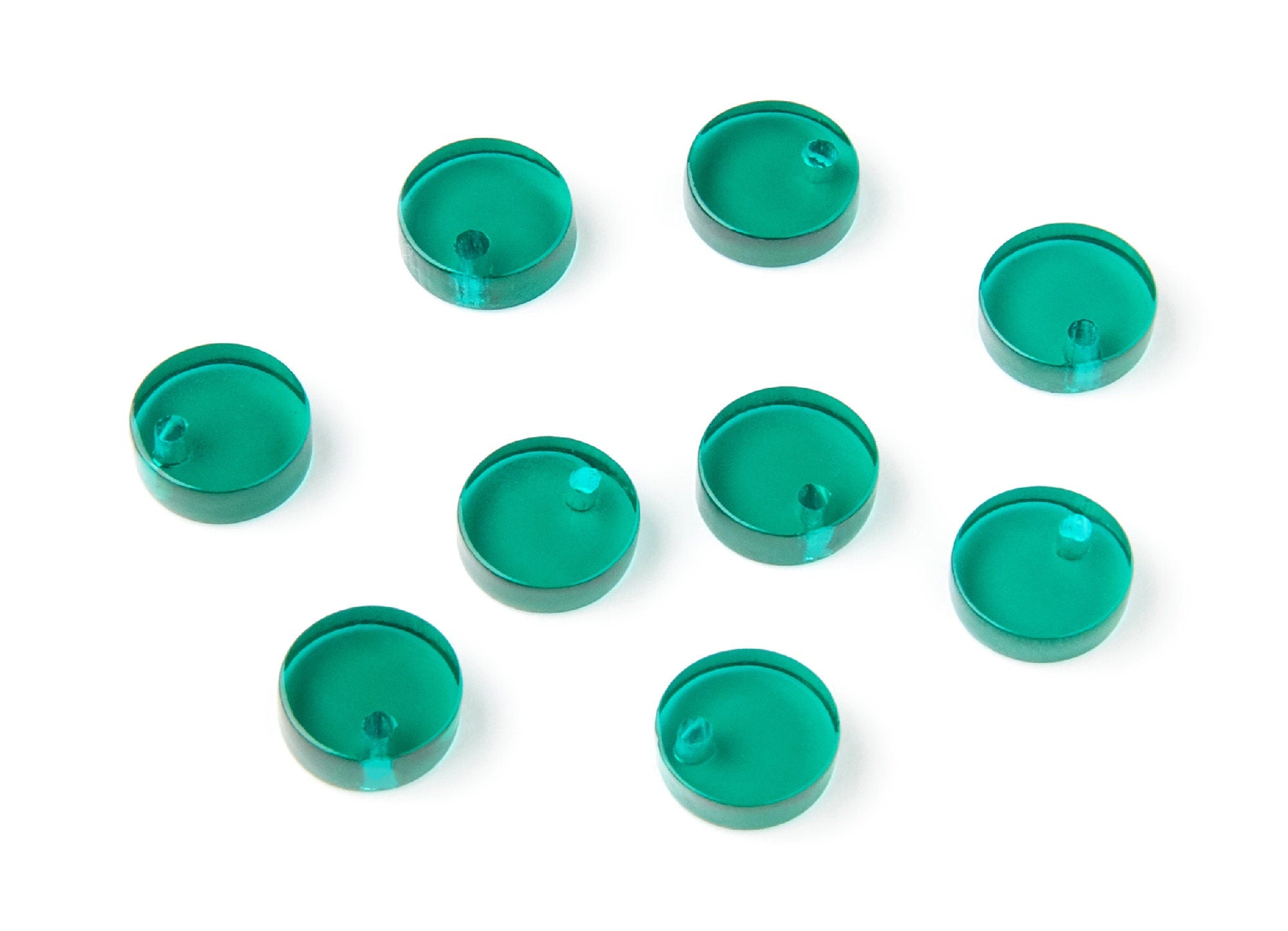 Acrylic Round Earring Charms - Round Circle Pendant - Earring Findings - Jewelry Supplies - Color Code: A62 - 9x9x3mm - AC1151K - DOMEDBAZAAR
