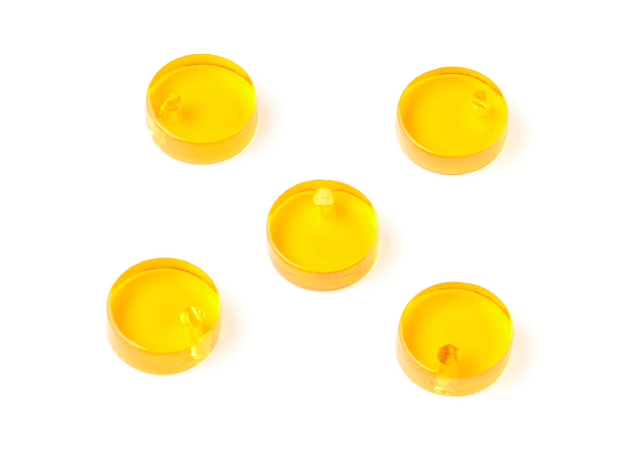 Acrylic Round Earring Charms - Round Circle Shaped - Earring Findings - Jewelry Supplies - Color Code: A71 - 9x9x3mm - AC1151U - DOMEDBAZAAR