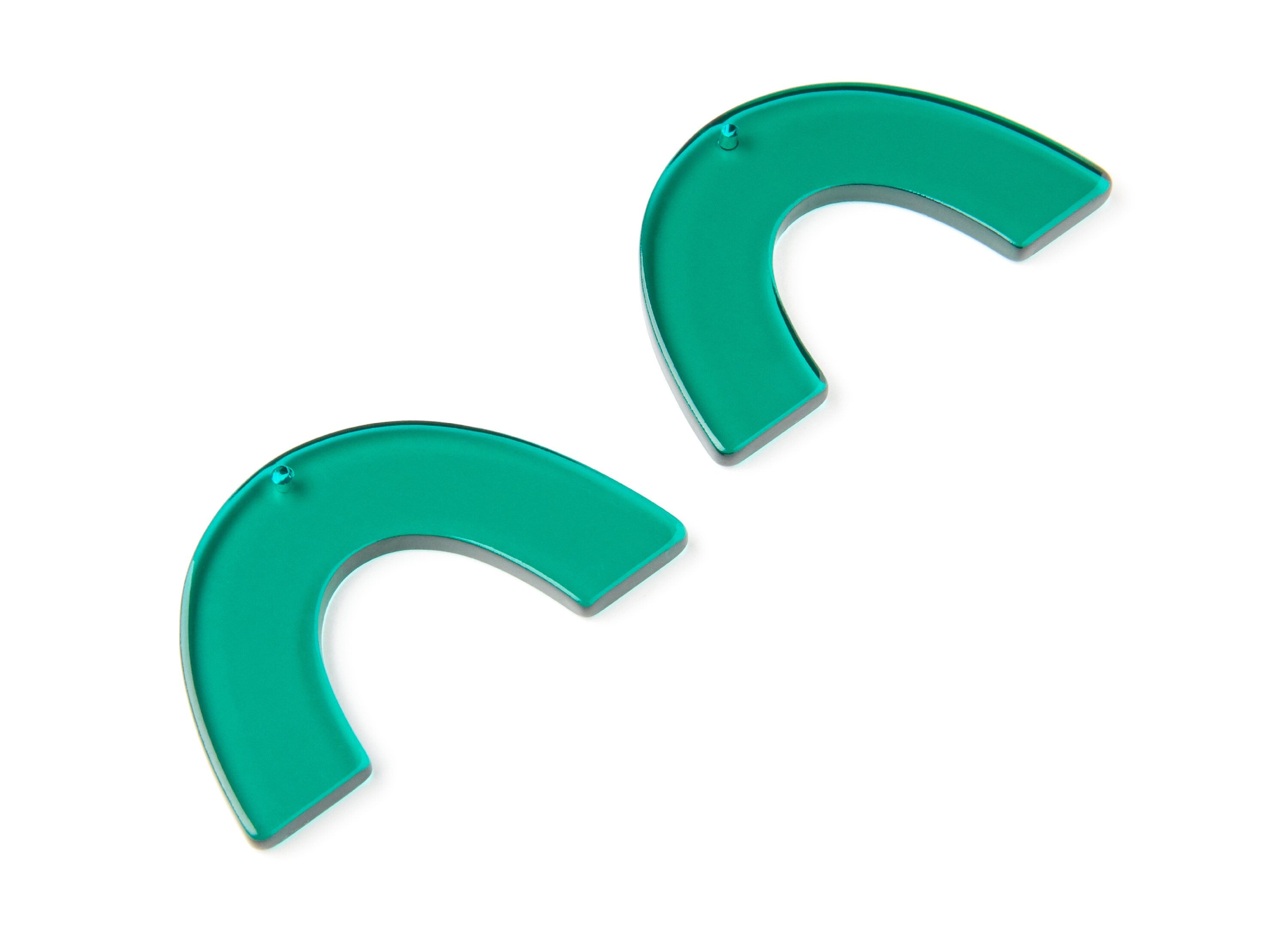 Acrylic Large Arch Earring Charms One Hole - Semi Oval & U Shaped Pendant - Color Code: A62 - 49,75x31,3x2,88mm - AC1095V - DOMEDBAZAAR