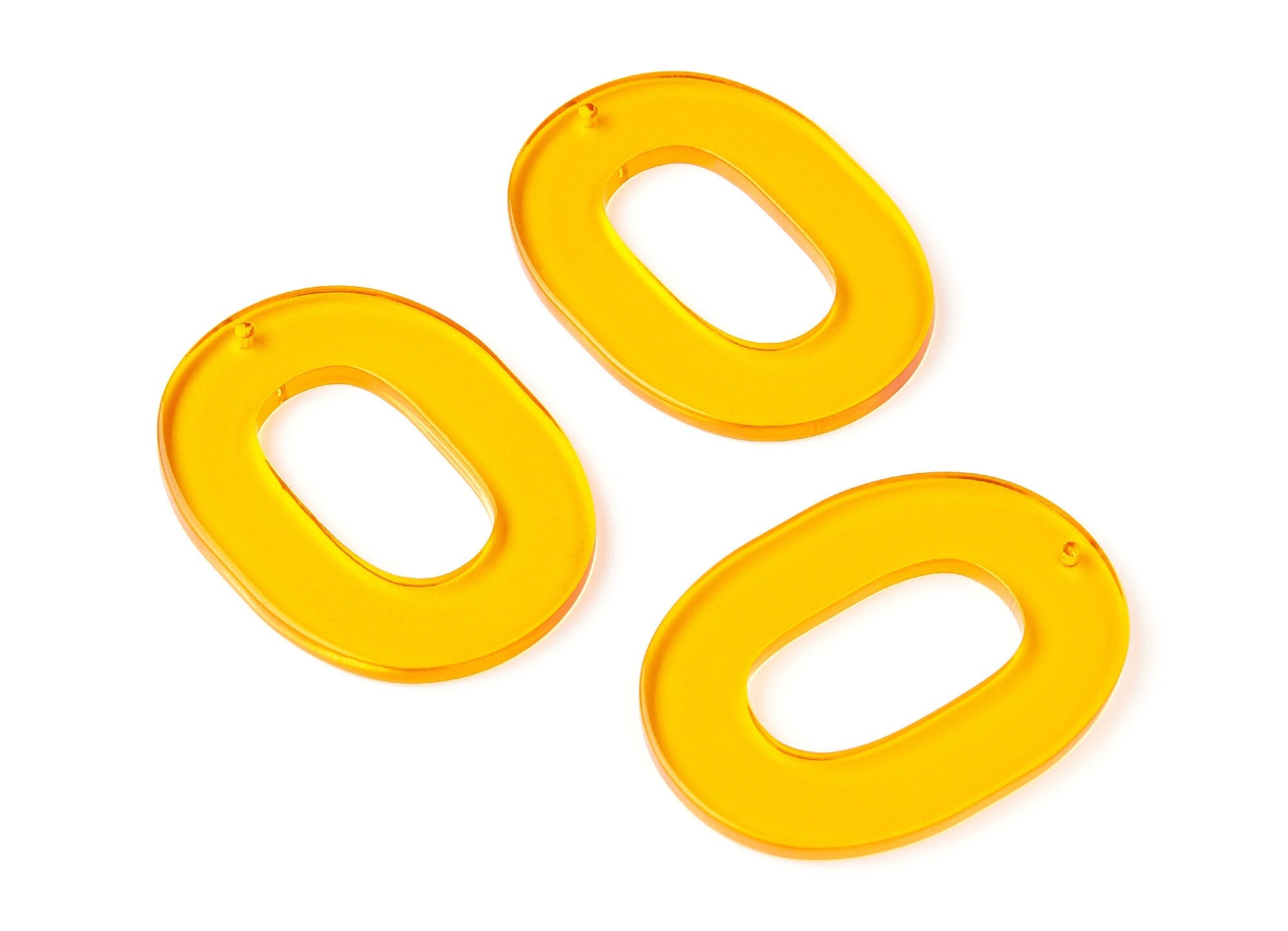 Acrylic Oval Charms - Oval Earrings and Pendant - Earring Findings - Jewelry Supplies - Color Code: A71 - 47x35x2.5mm - AC1065AJ - DOMEDBAZAAR