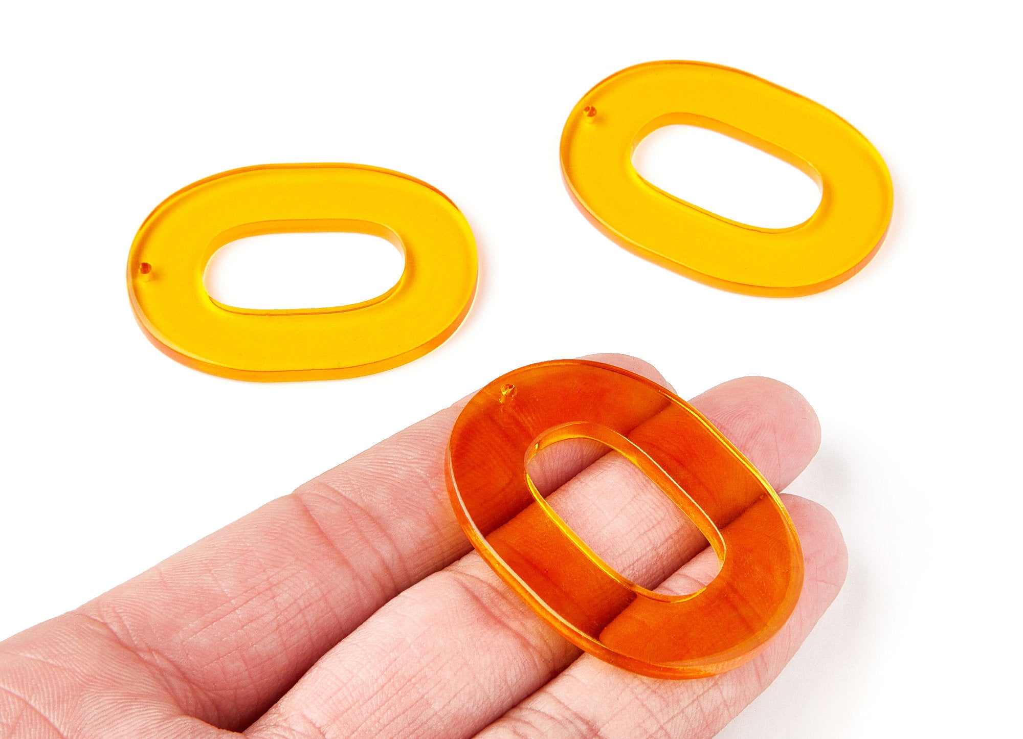 Acrylic Oval Charms - Oval Earrings and Pendant - Earring Findings - Jewelry Supplies - Color Code: A71 - 47x35x2.5mm - AC1065AJ - DOMEDBAZAAR