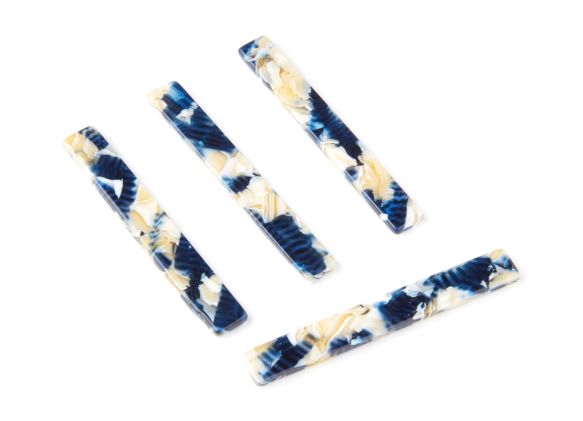 Acetate Stick Charms - Bar Earrings and Pendant - Earring Findings - Jewelry Supplies - Color Code: A27 - 59x7x2.5mm - AC1049Q - DOMEDBAZAAR