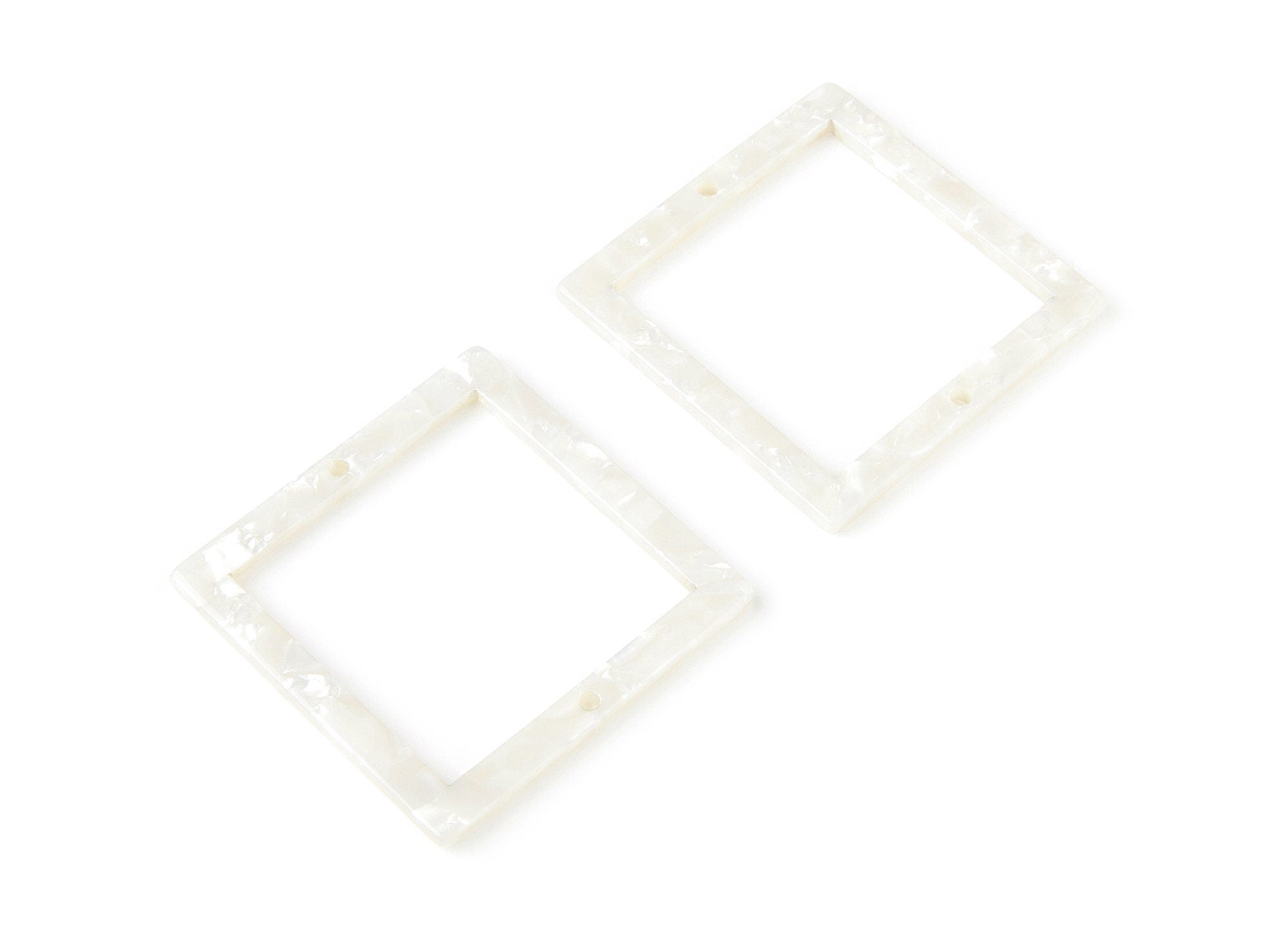 Acrylic Square Earring Charms - Square Pendant - Earring Findings - Jewelry Supplies - Color Code: A12 - 44,62x44,62x2,76mm - AC1290A - DOMEDBAZAAR