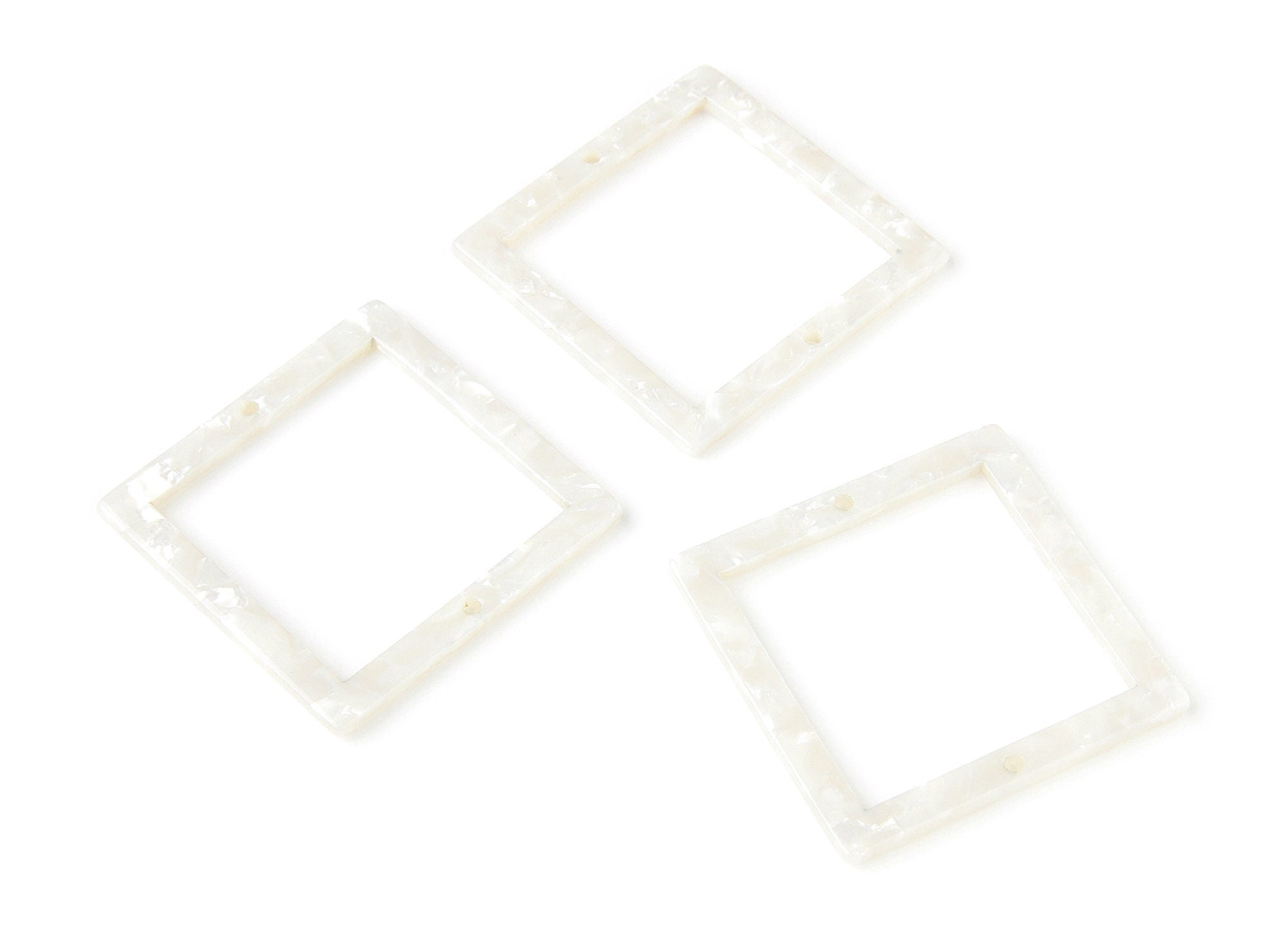 Acrylic Square Earring Charms - Square Pendant - Earring Findings - Jewelry Supplies - Color Code: A12 - 44,62x44,62x2,76mm - AC1290A - DOMEDBAZAAR