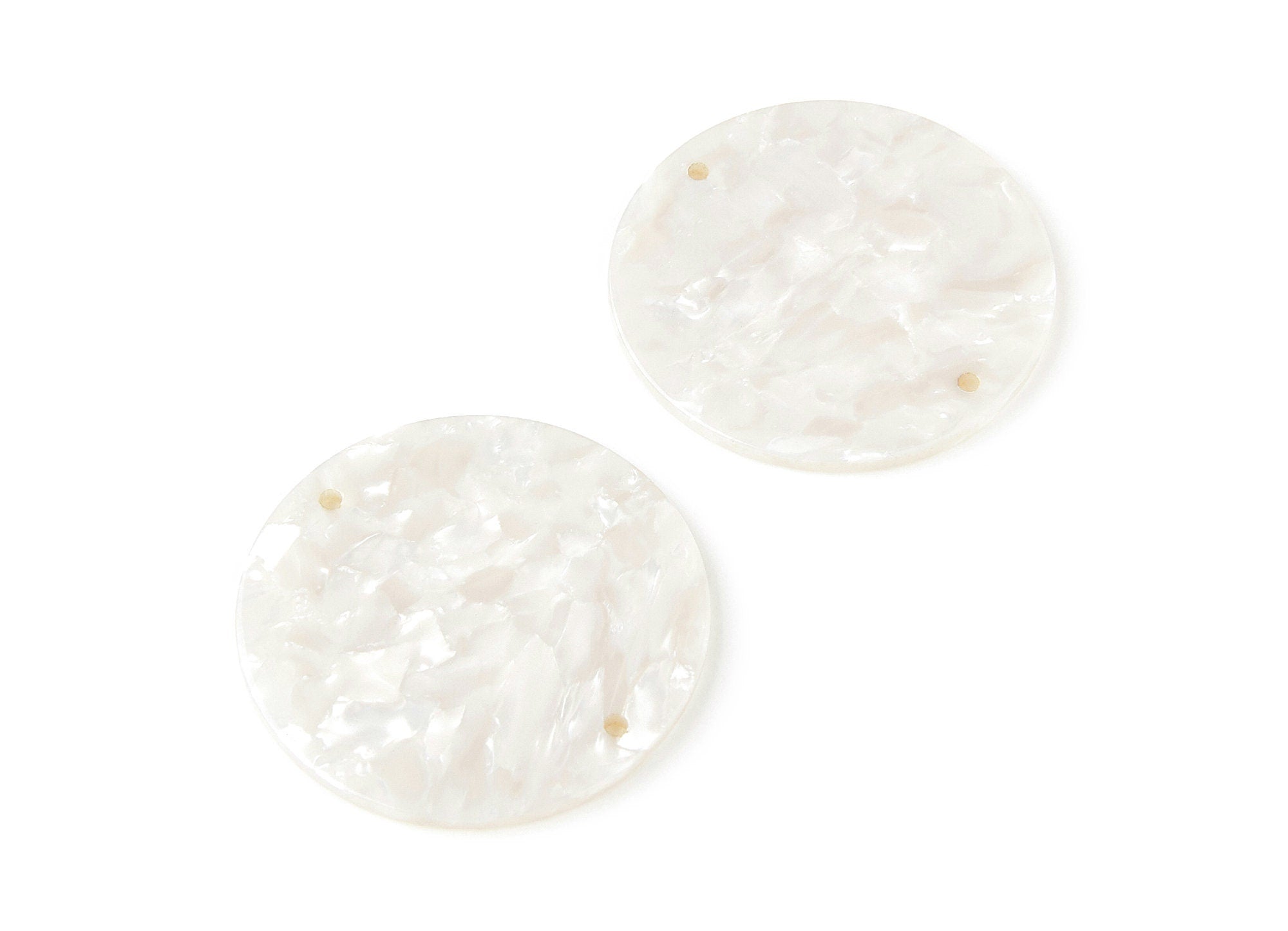 Acrylic Round Earring Charms - Circle Pendant With 2 Holes - Earring Findings - Jewelry Supplies - Color Code: A12 - 45x45x2,7mm- AC1292A - DOMEDBAZAAR