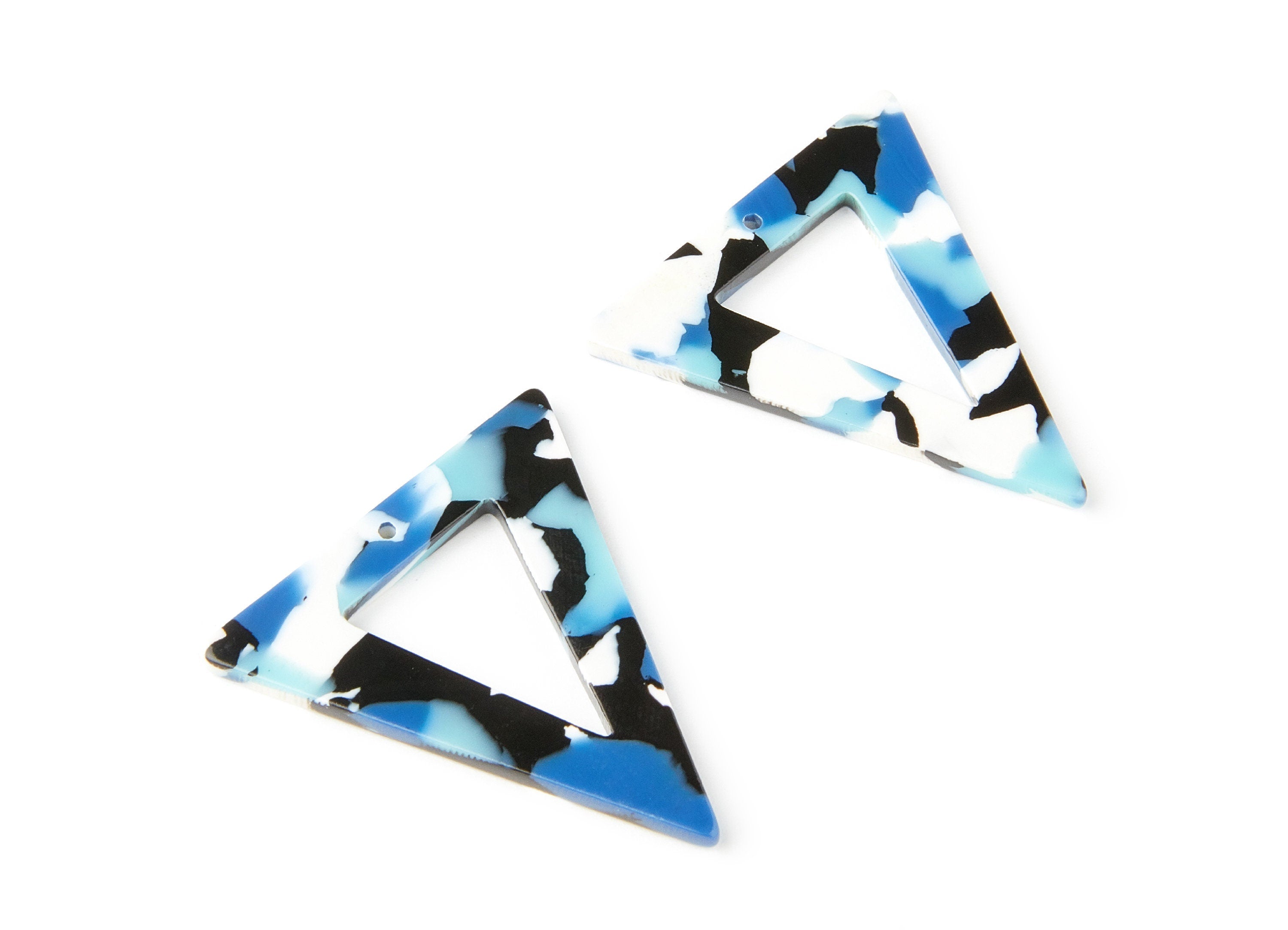 Acetate Triangle Earring Charms - Triangle Pendant - Earring Findings - Jewelry Supplies - Color Code: A16 - 41,43x37,2x2,65mm - AC1260A - DOMEDBAZAAR