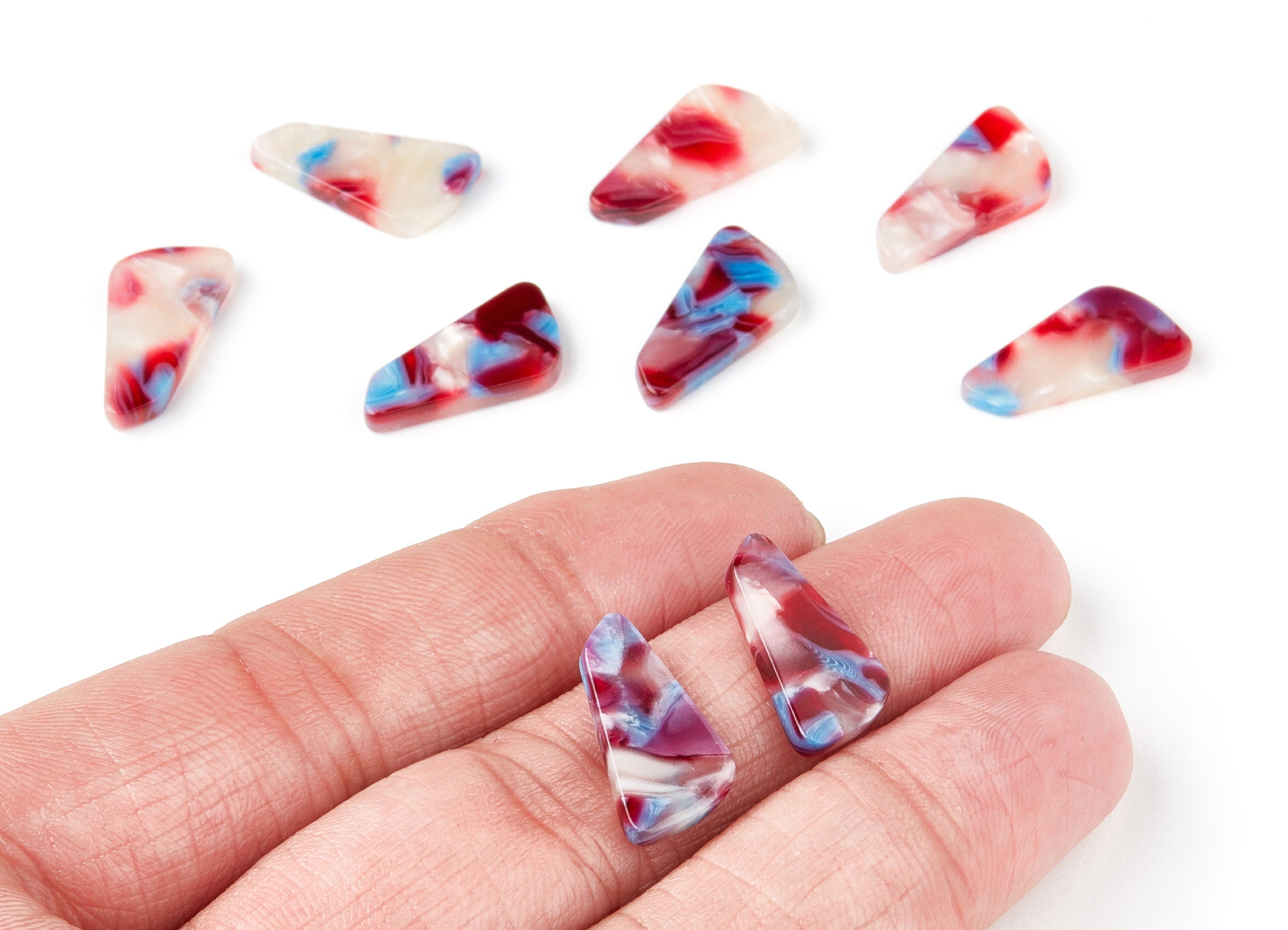 Acetate Geometric Earring Charms - Geometric Pendant - Earring Findings - Jewelry Supplies - Color code: A52 - 19x9,16x2,82mm - AC1284B - DOMEDBAZAAR