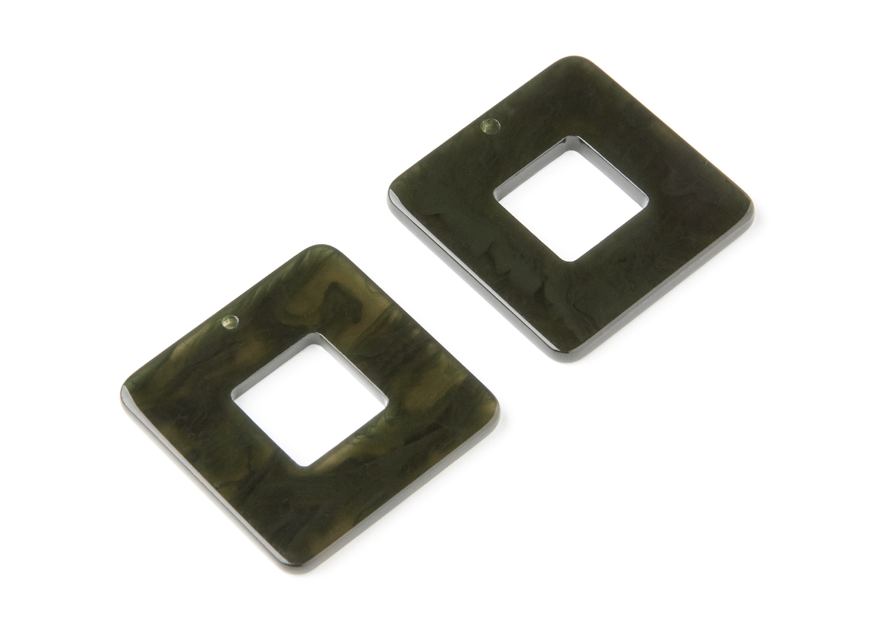 Acrylic Square Earring Charms - Square Pendant - Earring Findings - Jewelry Supplies - Color Code: A136 - 30mm x 30mm x 2.63mm - AC1258D - DOMEDBAZAAR